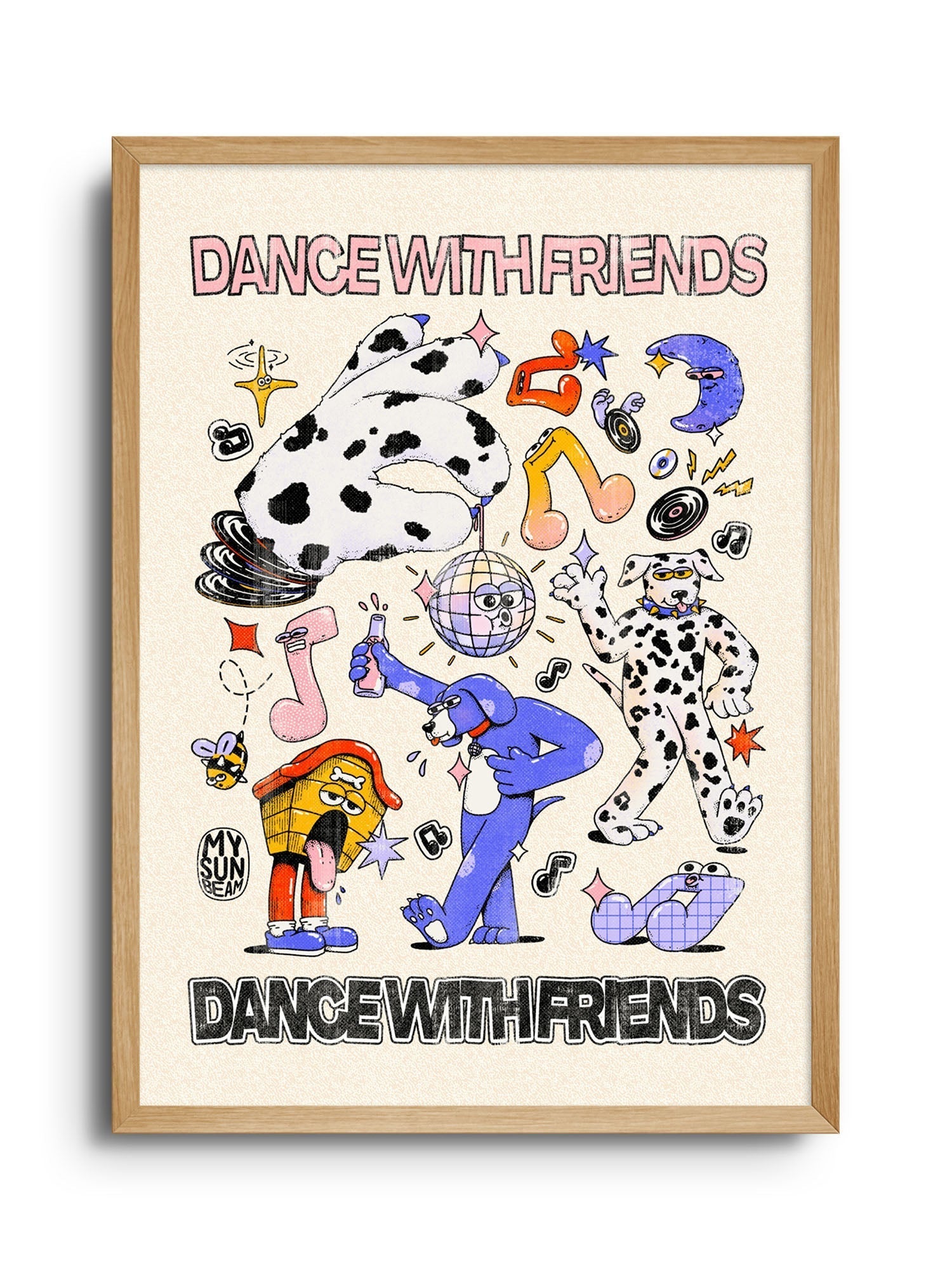 Dance With Friends - Off White - My Sunbeam - East Side Studio - Art Prints