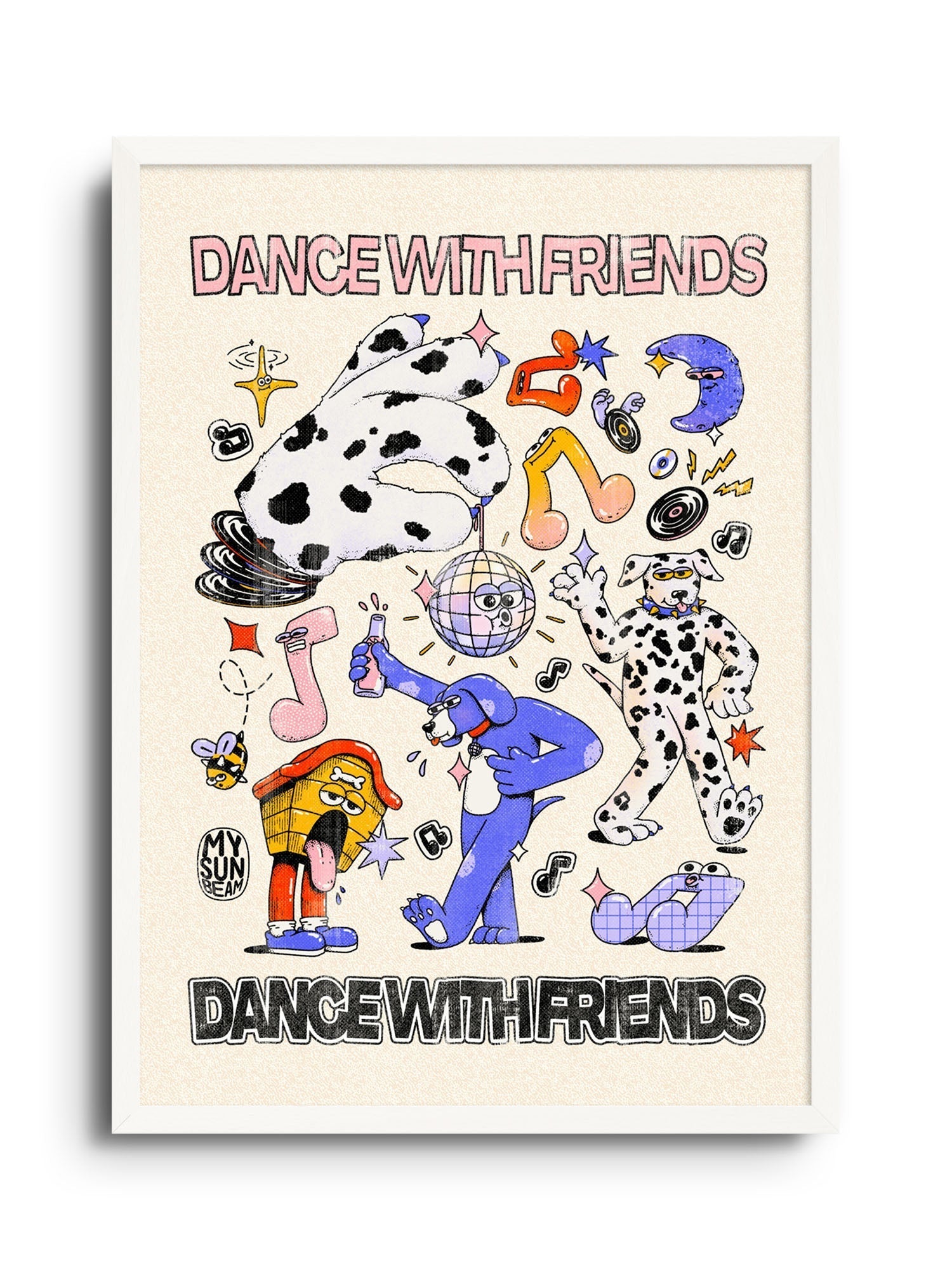 Dance With Friends - Off White - My Sunbeam - East Side Studio - Art Prints