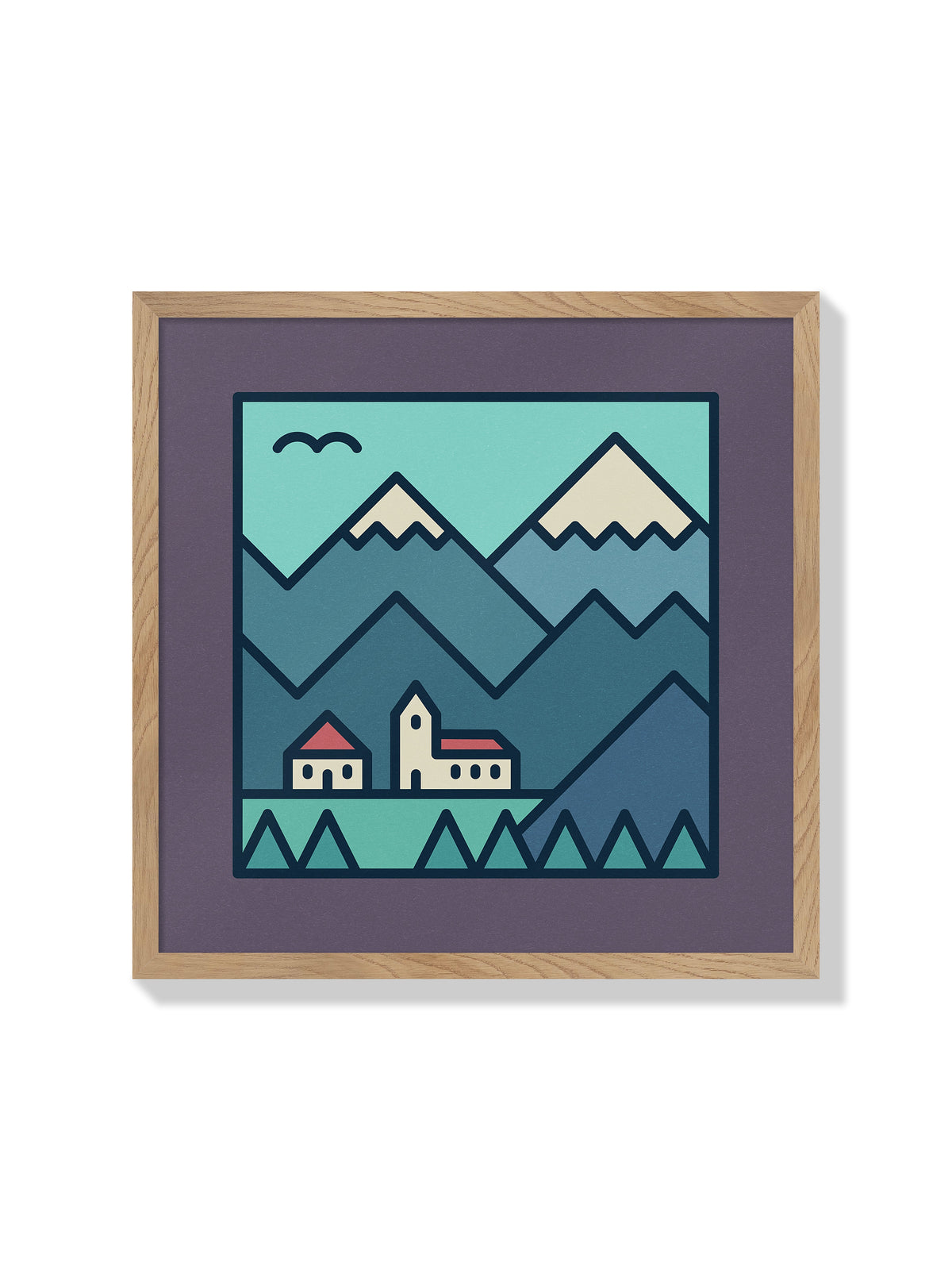Village in the Mountains (Miniscape 01) - Rick Crane - Natural Frame |frame=Natural Frame|