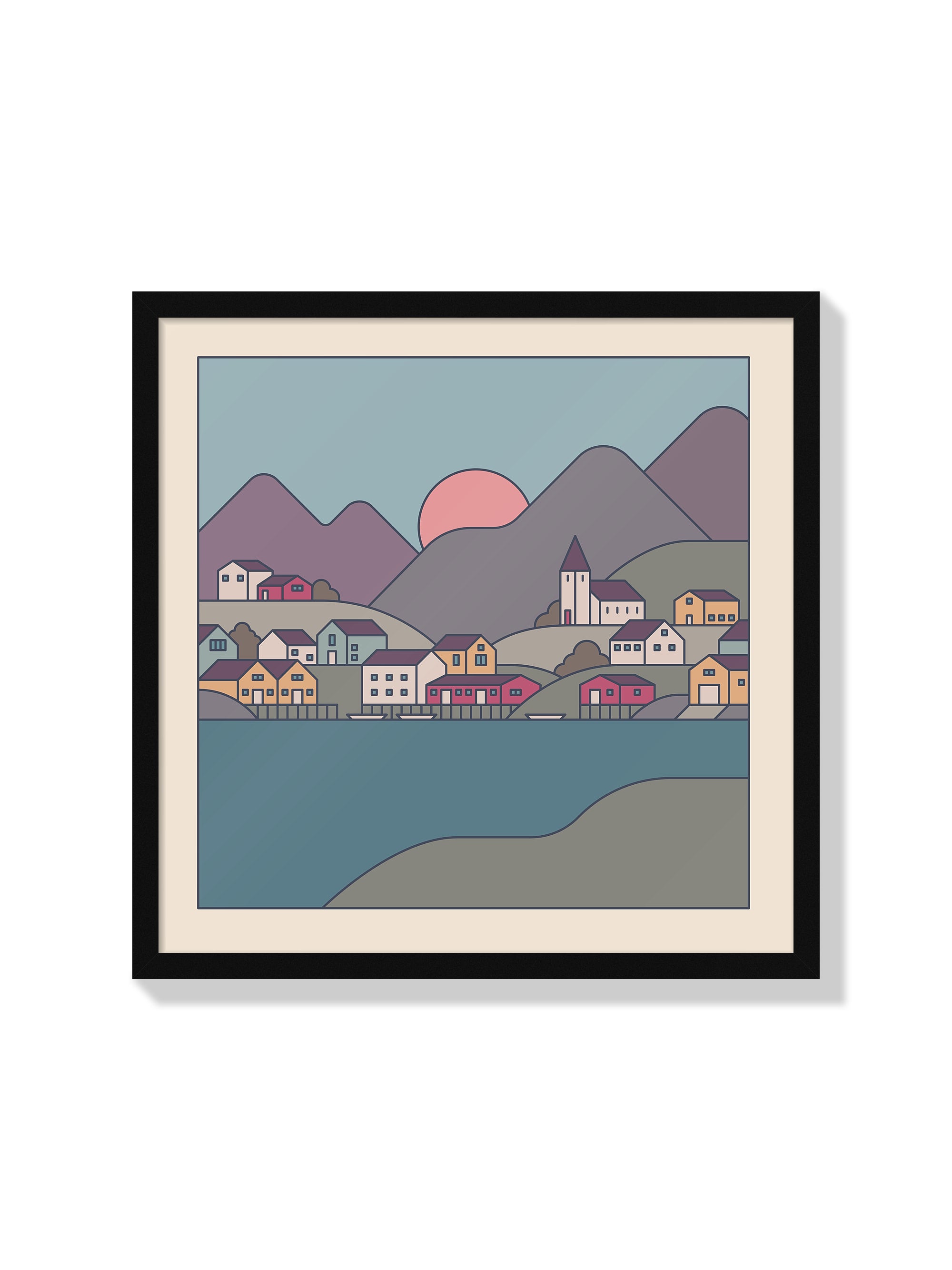 Settlements 03 – Norwegian Fishing Villages. - Rick Crane - Black Frame |frame=Black Frame|
