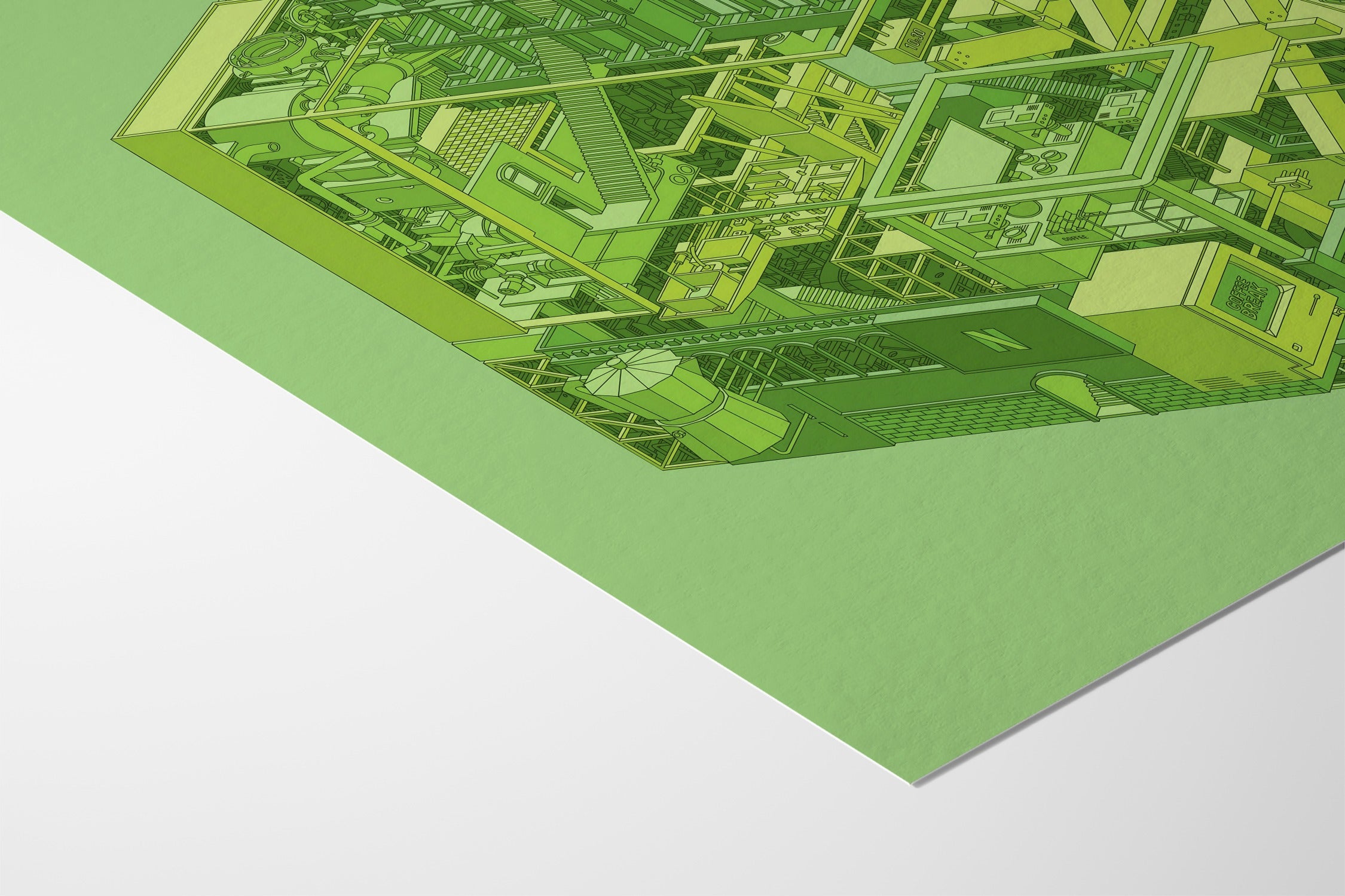 Green Coffee Break - Iván Casís Jr. - Fine Art Paper 200gsm |type=paper|