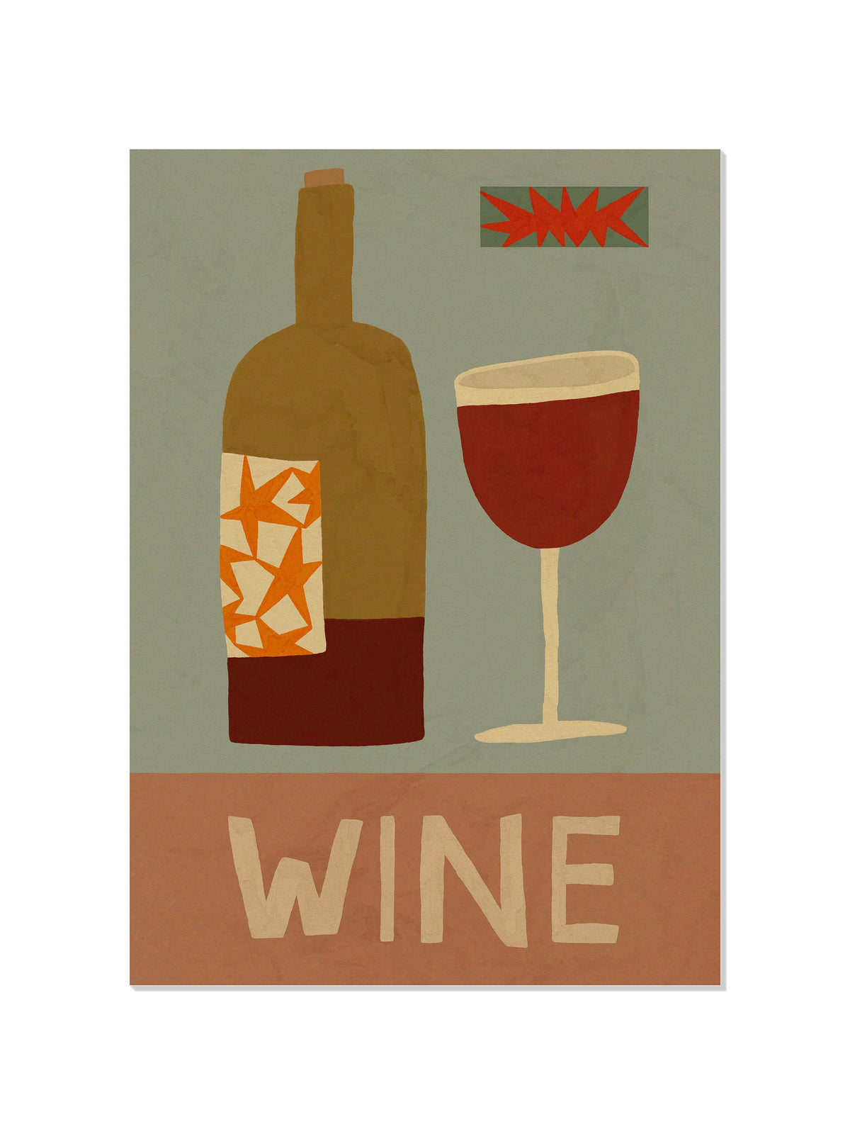 Wine - Sophie Deller  - Unframed |frame=Unframed|