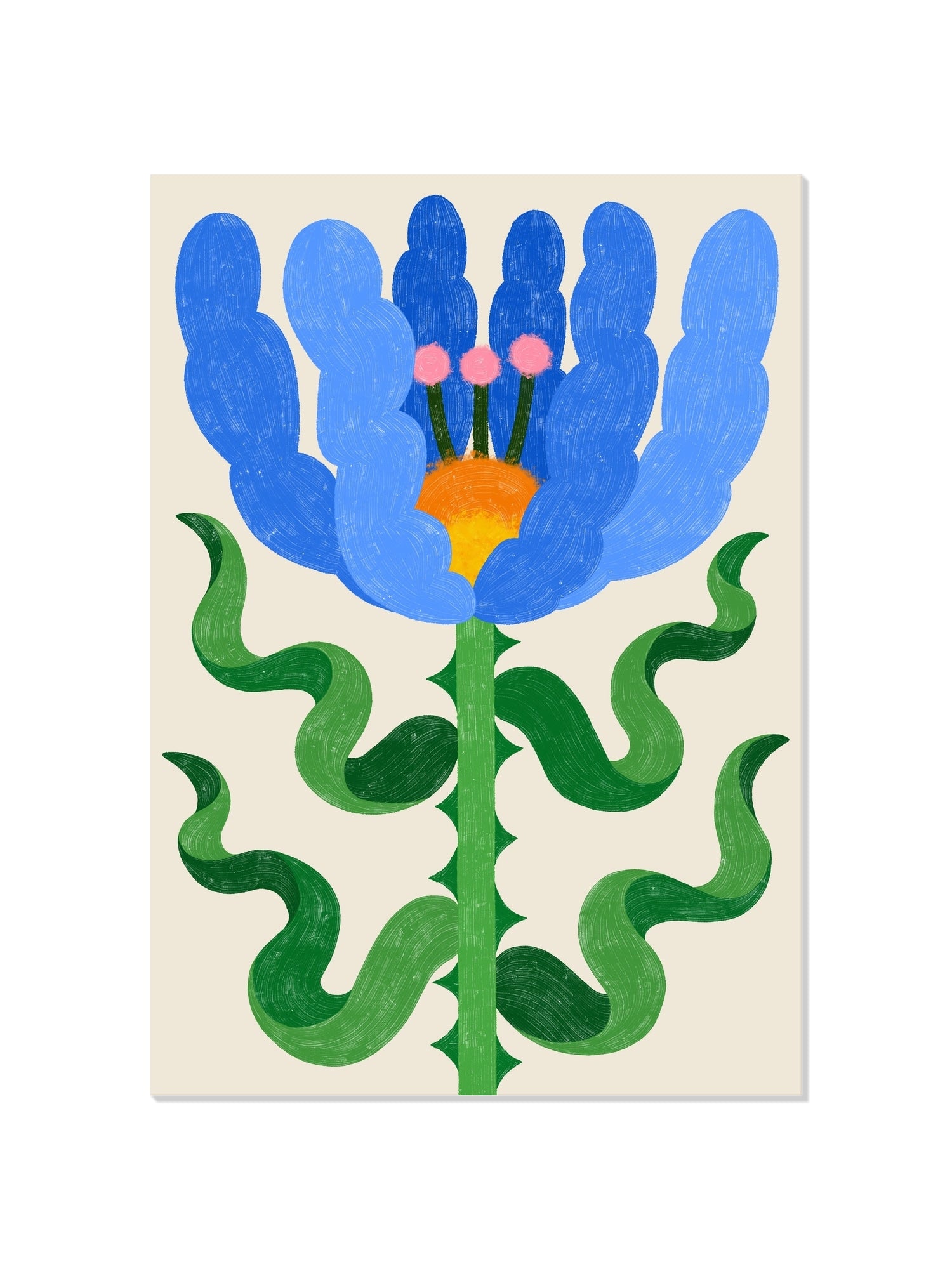 "Wildflower 03" by Manne Jalilian, fine art print unframed showing vibrant wildflowers and abstract design. |frame=Unframed|