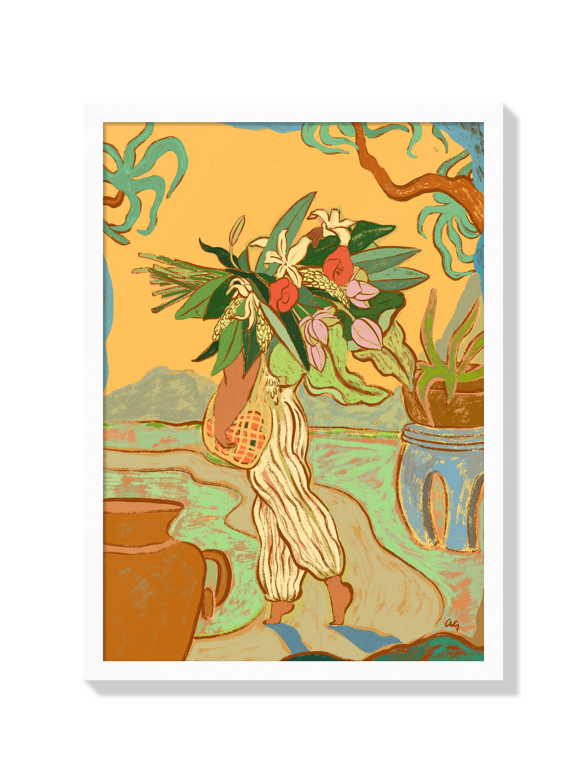 Hands Are Full - Arty Guava - White Frame |frame=White Frame|