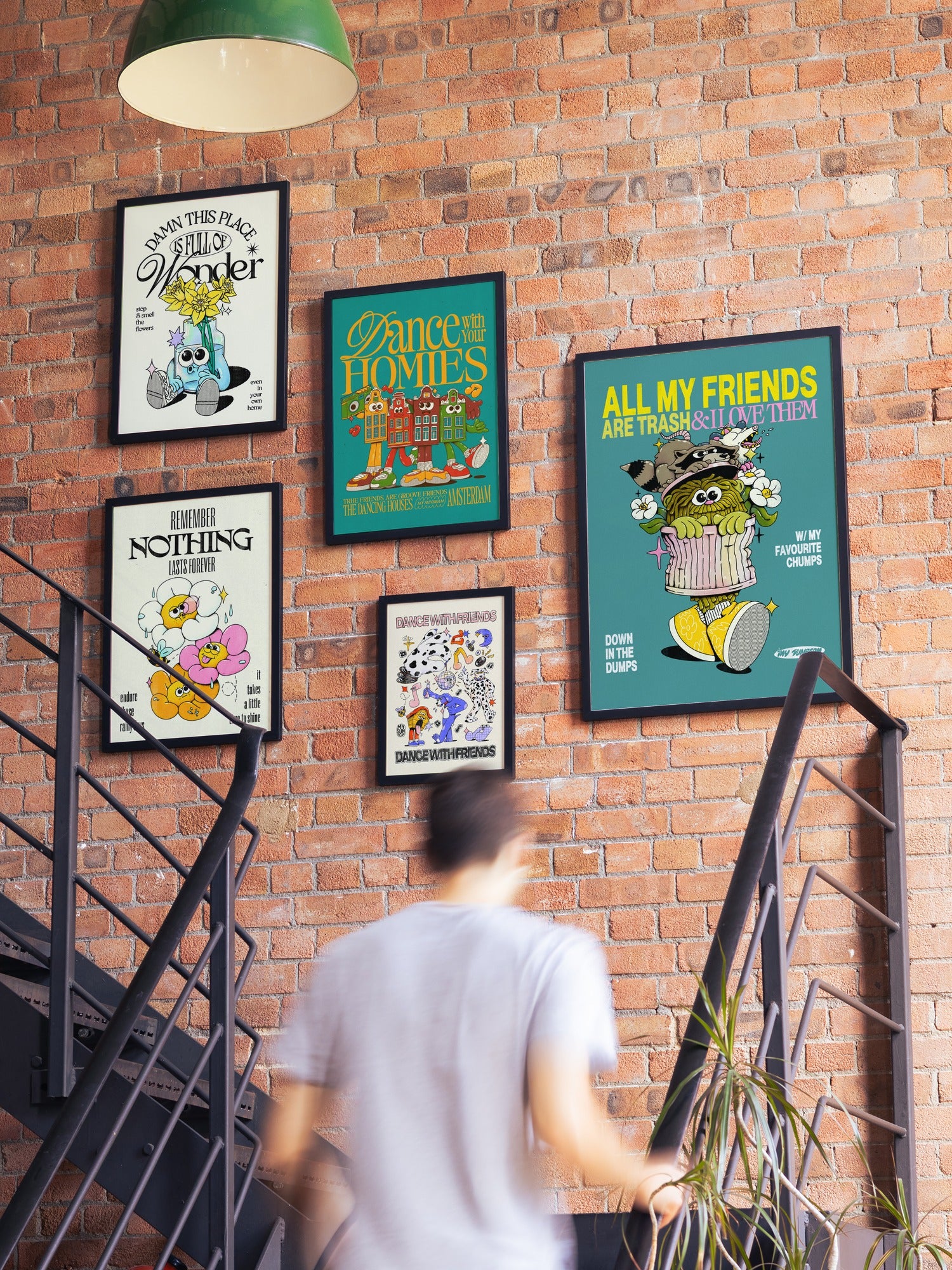 Dance With Your Homies - Sea Green - My Sunbeam — Gallery Wall Collection [Style = Lifestyle]
