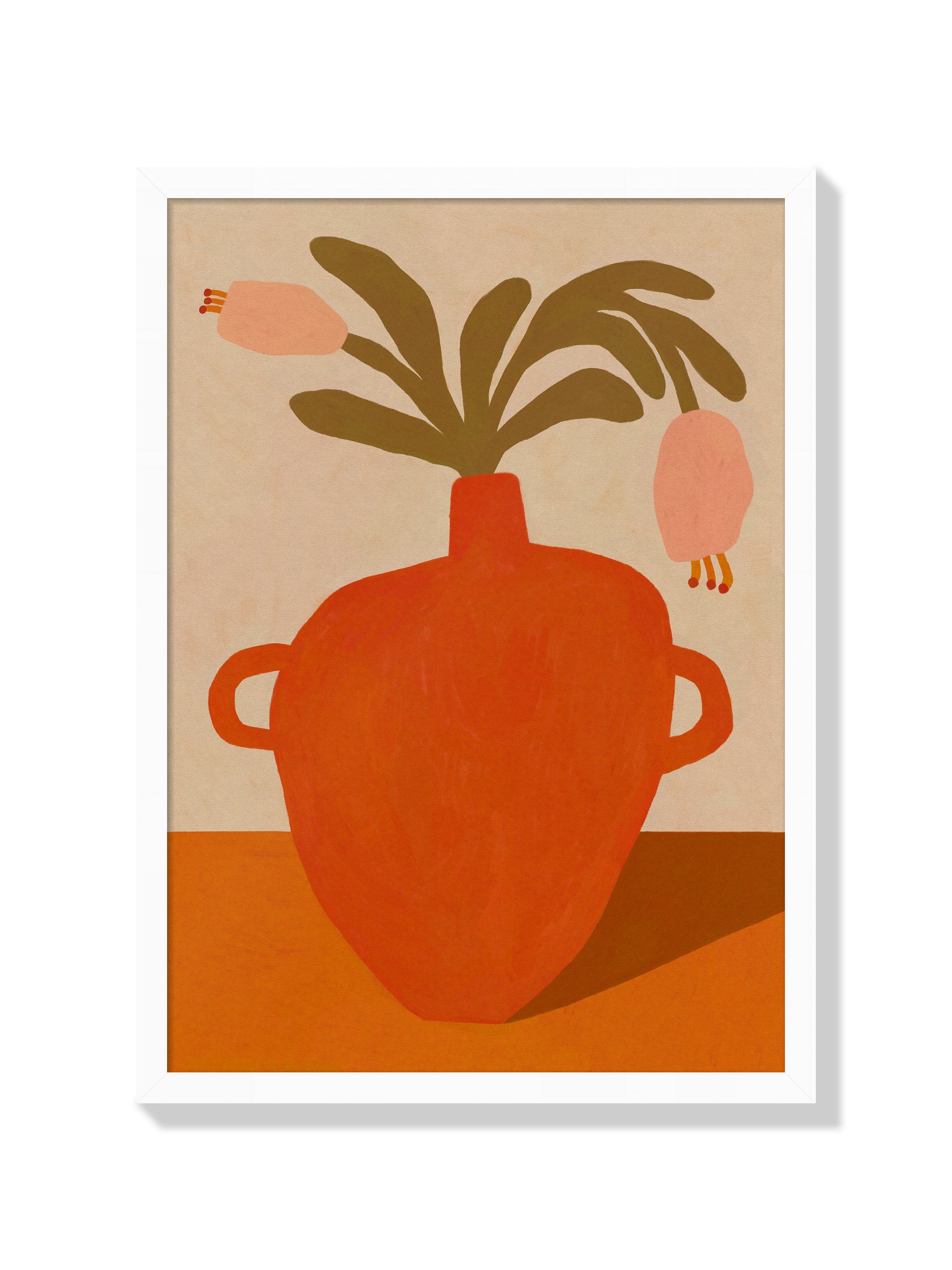 Orange Vase - Sophie Deller - White Frame |frame=White Frame|