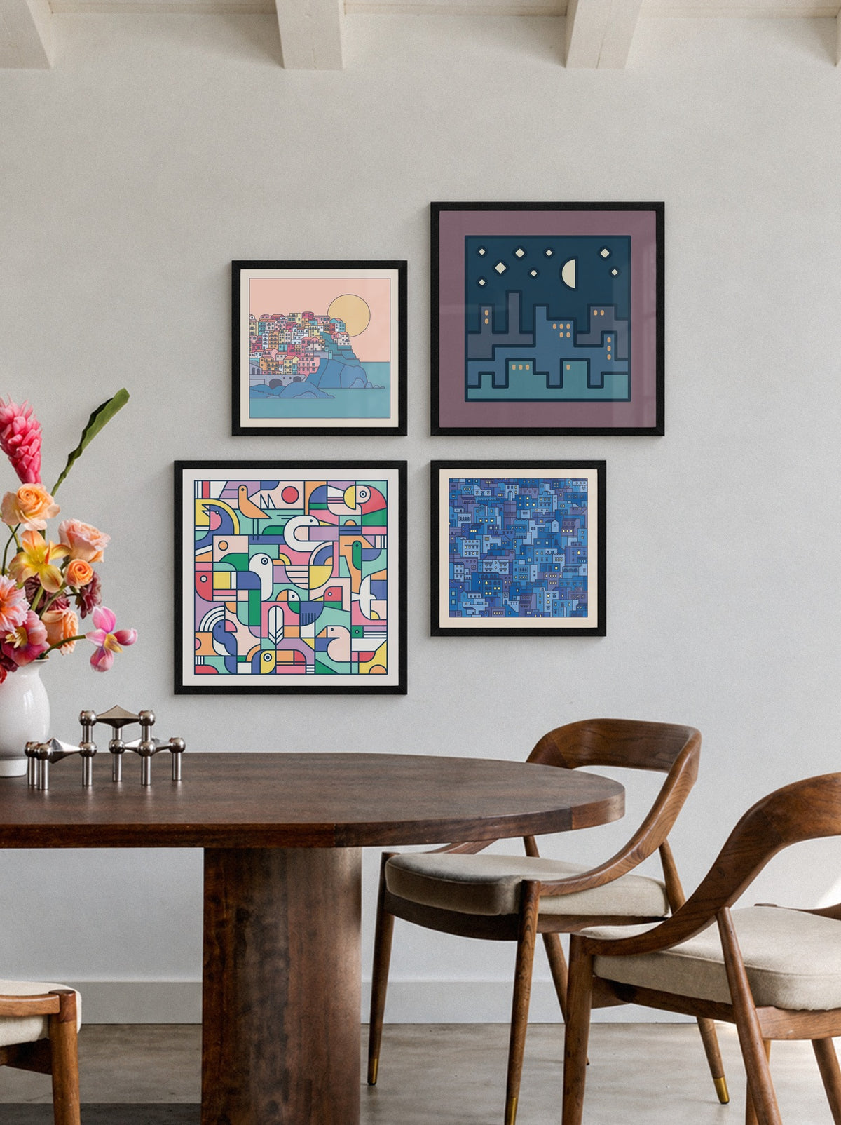 A Night in the City (Miniscape 09) - Rick Crane - 1:1_GWBlack_120926 |type=gallerywall|