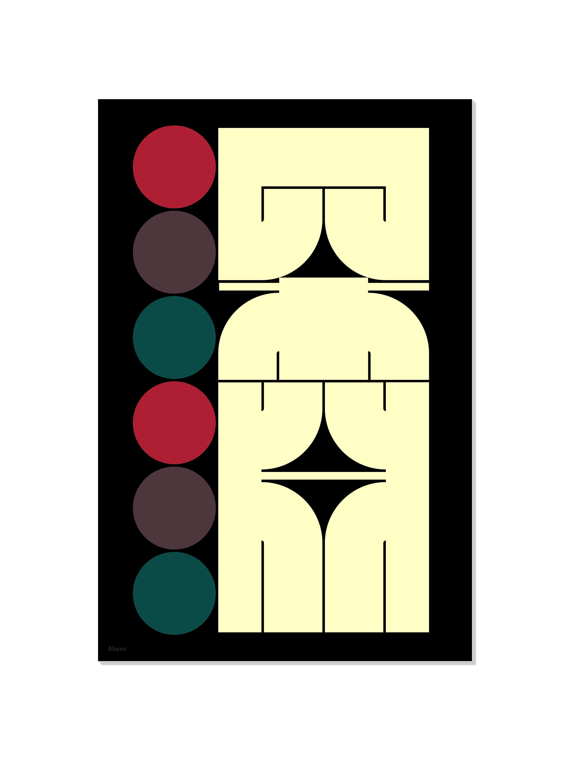 Unframed print of "深淵#2 (Abyss)" fine art by Kenichi Minami, showcasing abstract motifs and dark color hues. |frame=Unframed|