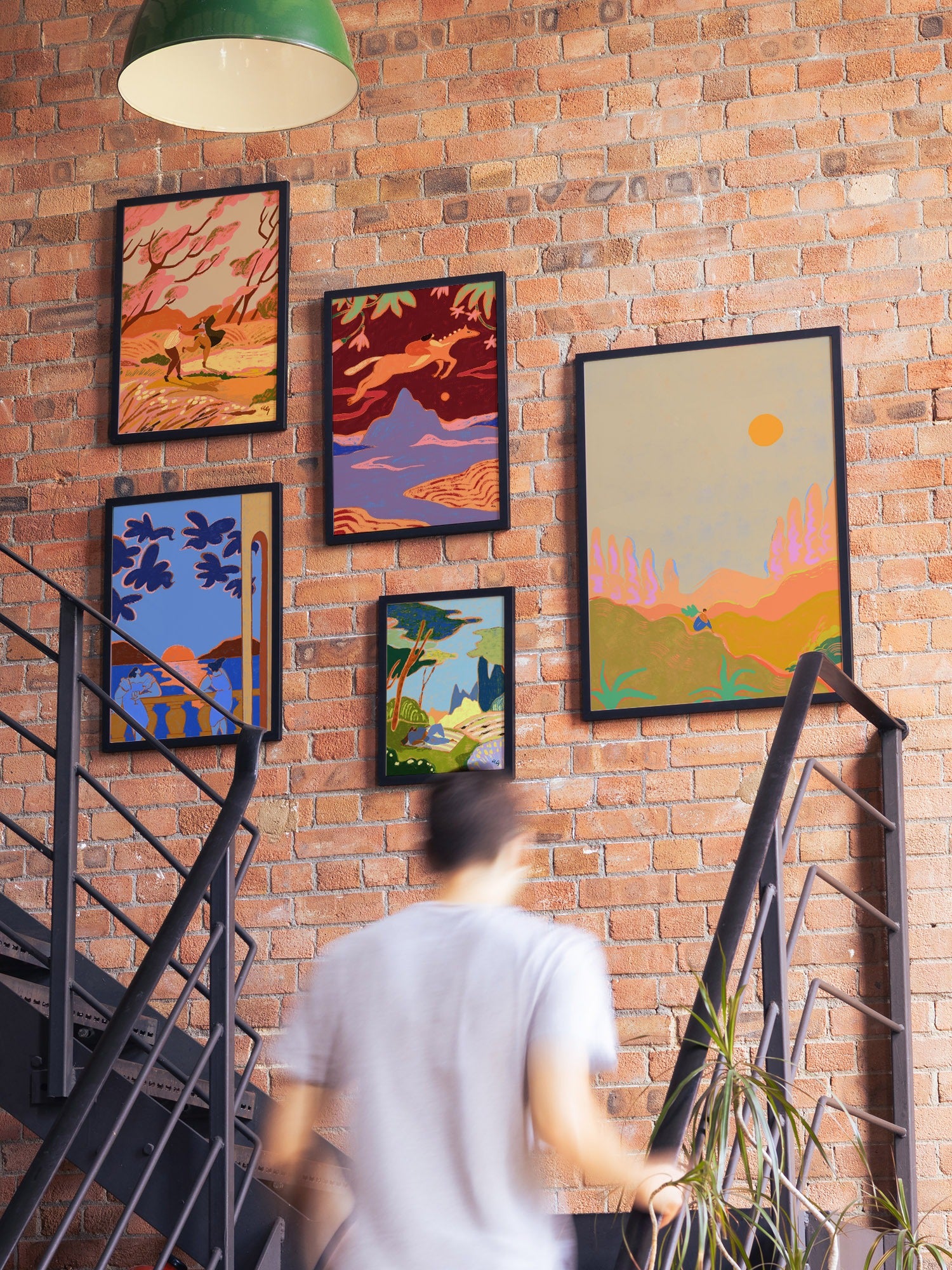 "May You Soar" by Arty Guava fine art print in white frame displayed in styled interior setting. |type=lifestyle|