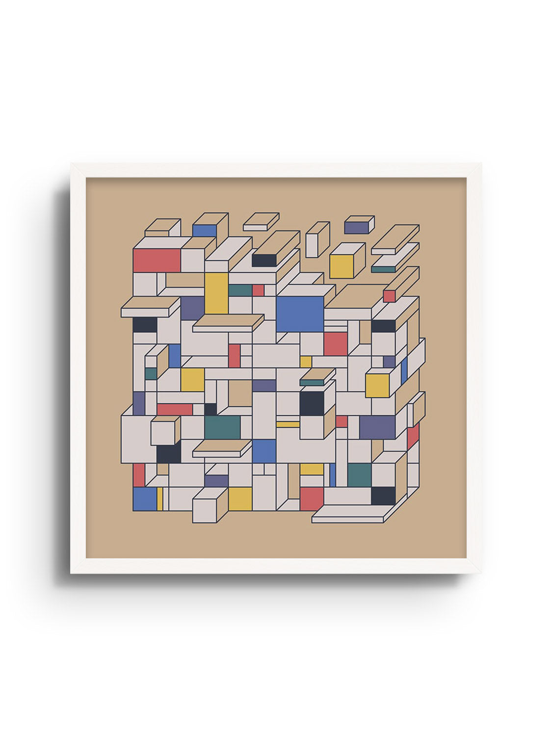 Fine art print "Mental Block 13" by Rick Crane in white frame. |frame=White Frame|