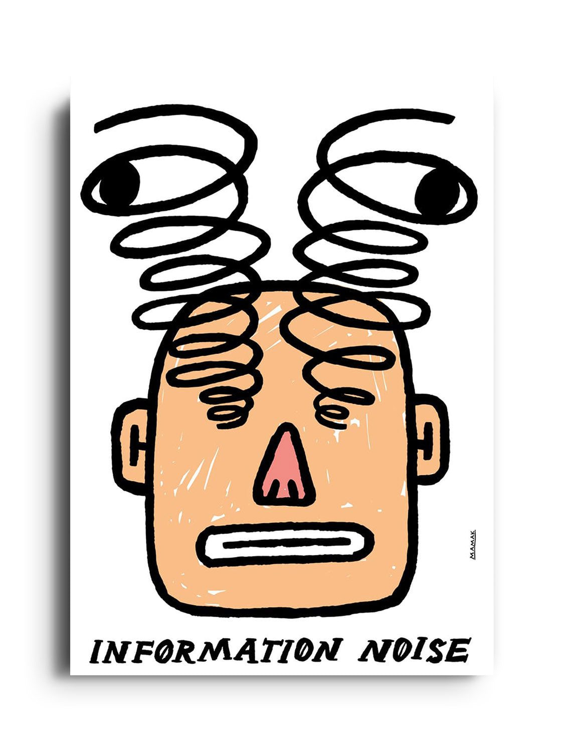 Information Noise by Bartosz Mamak, fine art print unframed. |frame=Unframed|