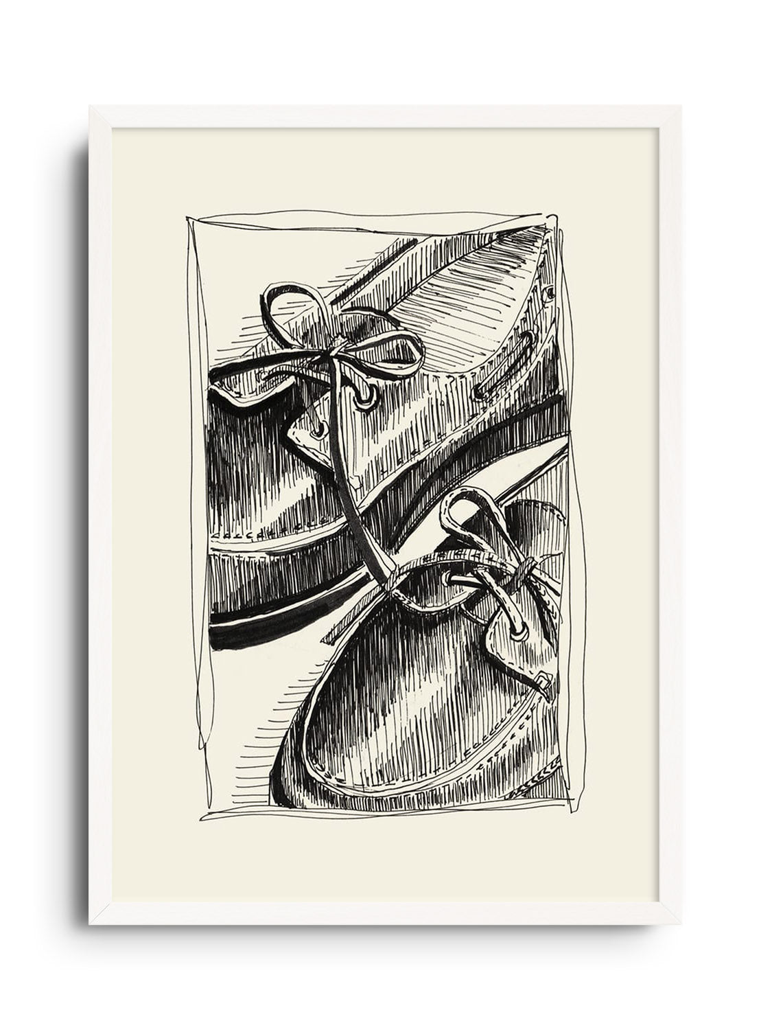 Fine art print "Boat Shoes" by Emma Louise displayed in white frame |frame=White Frame|