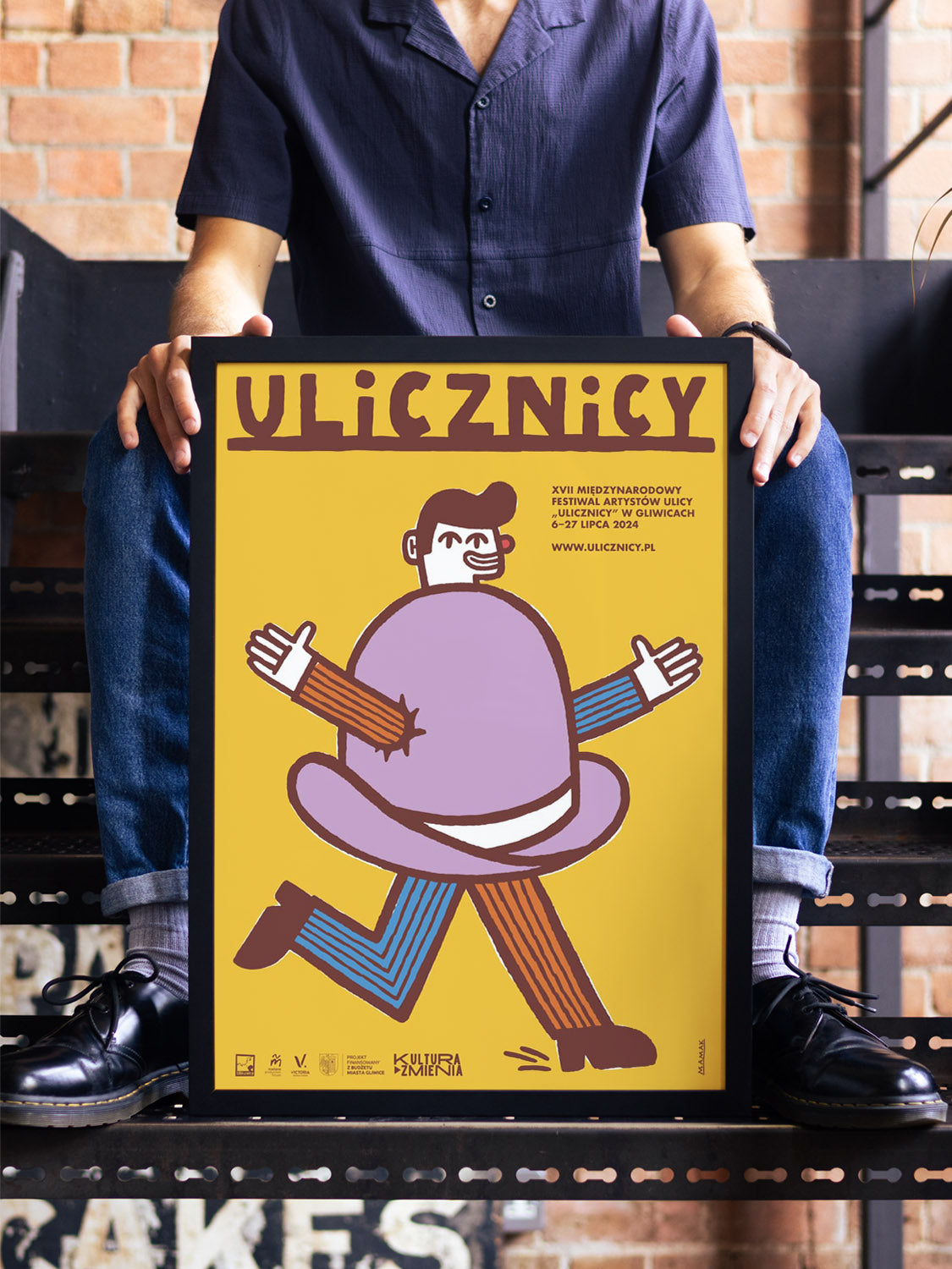 "17th International Street Artists' Festival Ulicznicy by Bartosz Mamak, displayed in black frame, styled interior setting" |type=lifestyle|