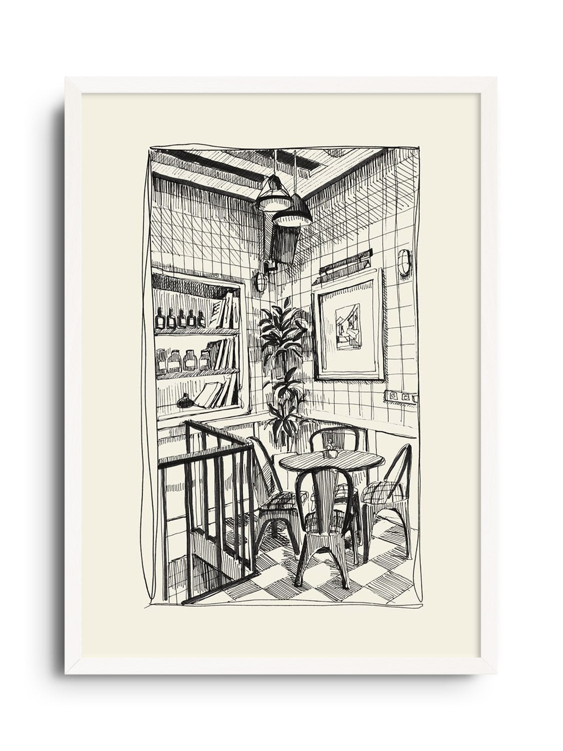 Fine art print "Quiet Corners" by Emma Louise displayed in white frame. |frame=White Frame|