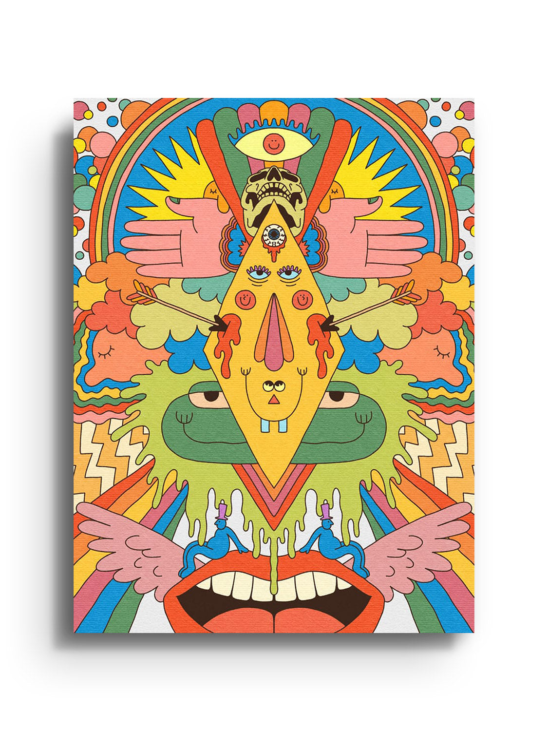 "Vibraphonic" by James Carey, unframed fine art print, showcasing intricate designs and vibrant colors. |frame=Unframed|