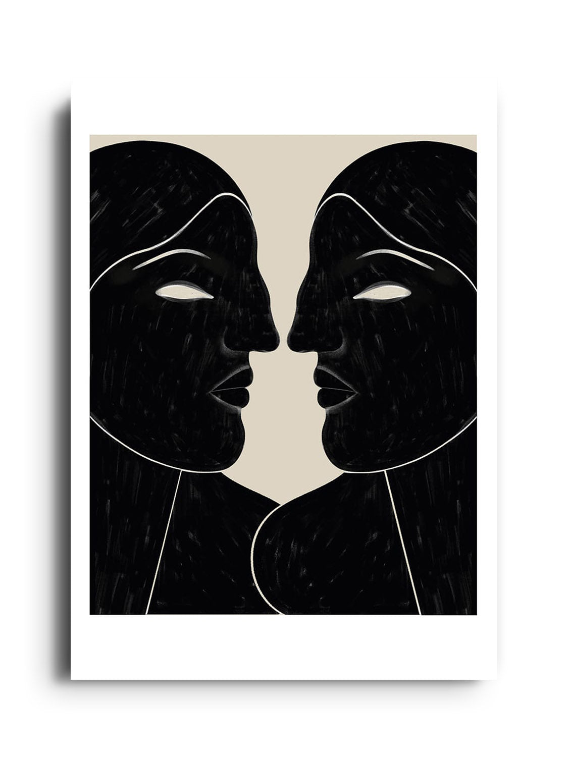 "Watching You Watching Me" fine art print by Erika Lourenço displayed unframed, highlighting intricate details and vivid c... |frame=Unframed|