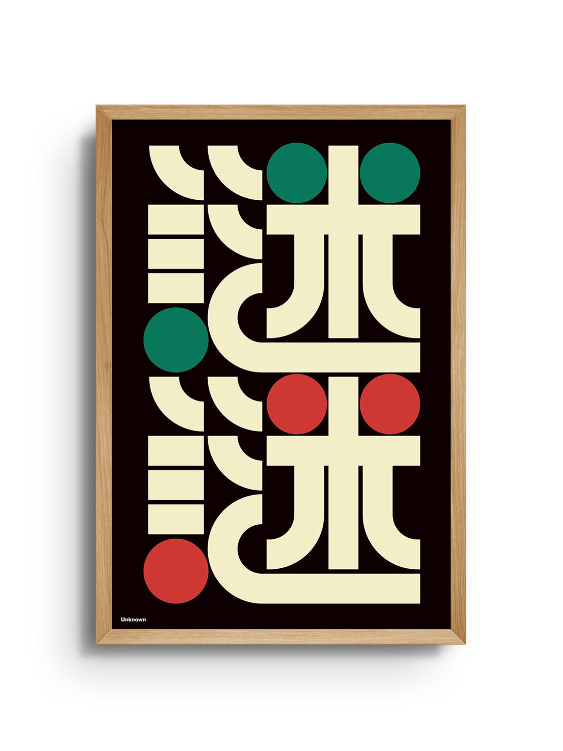 "謎謎 (Unknown)" fine art print by Kenichi Minami, displayed in a natural frame.