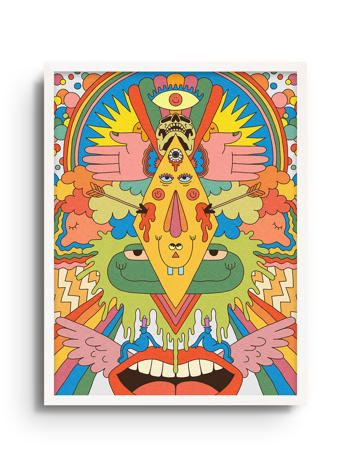 "Vibraphonic" fine art print by James Carey in white frame displayed for sale. |frame=White Frame|