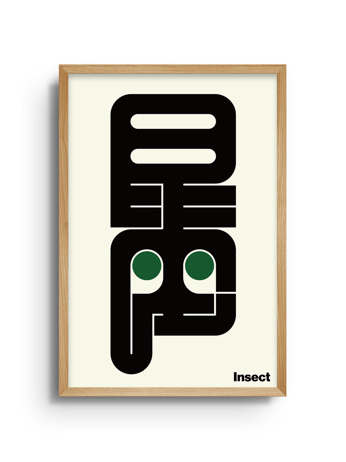 Fine art print "昆虫#2 (Insect)" by Kenichi Minami in natural frame; detailed contemporary insect artwork. |frame=Natural Frame|