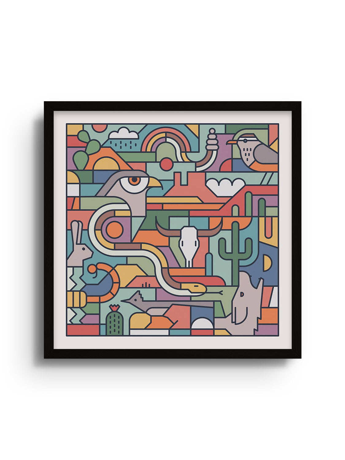 "Desert Study" fine art print by Rick Crane in black frame. |frame=Black Frame|