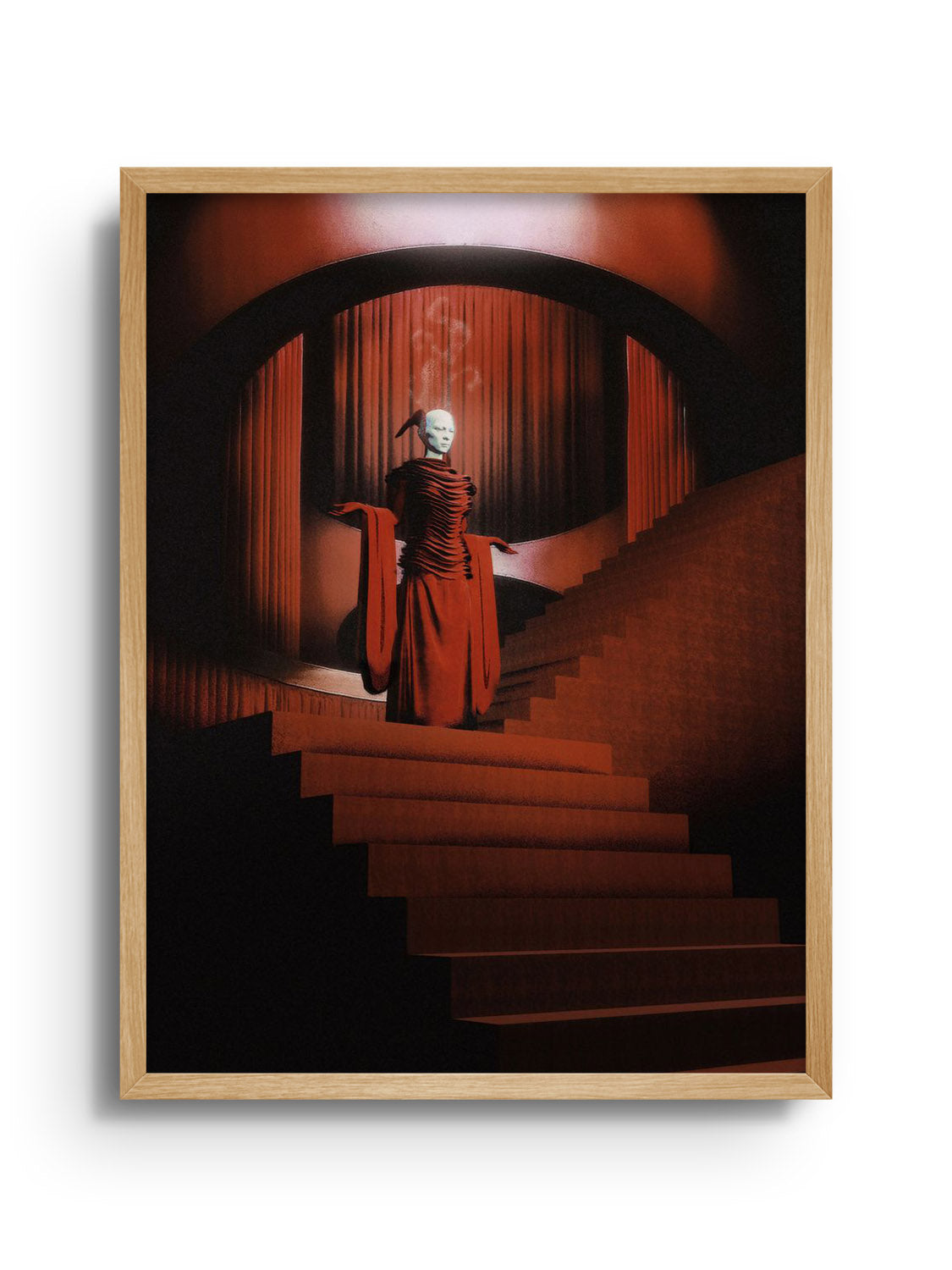 "Night Raid" by denisa rahma, fine art print in Natural Frame