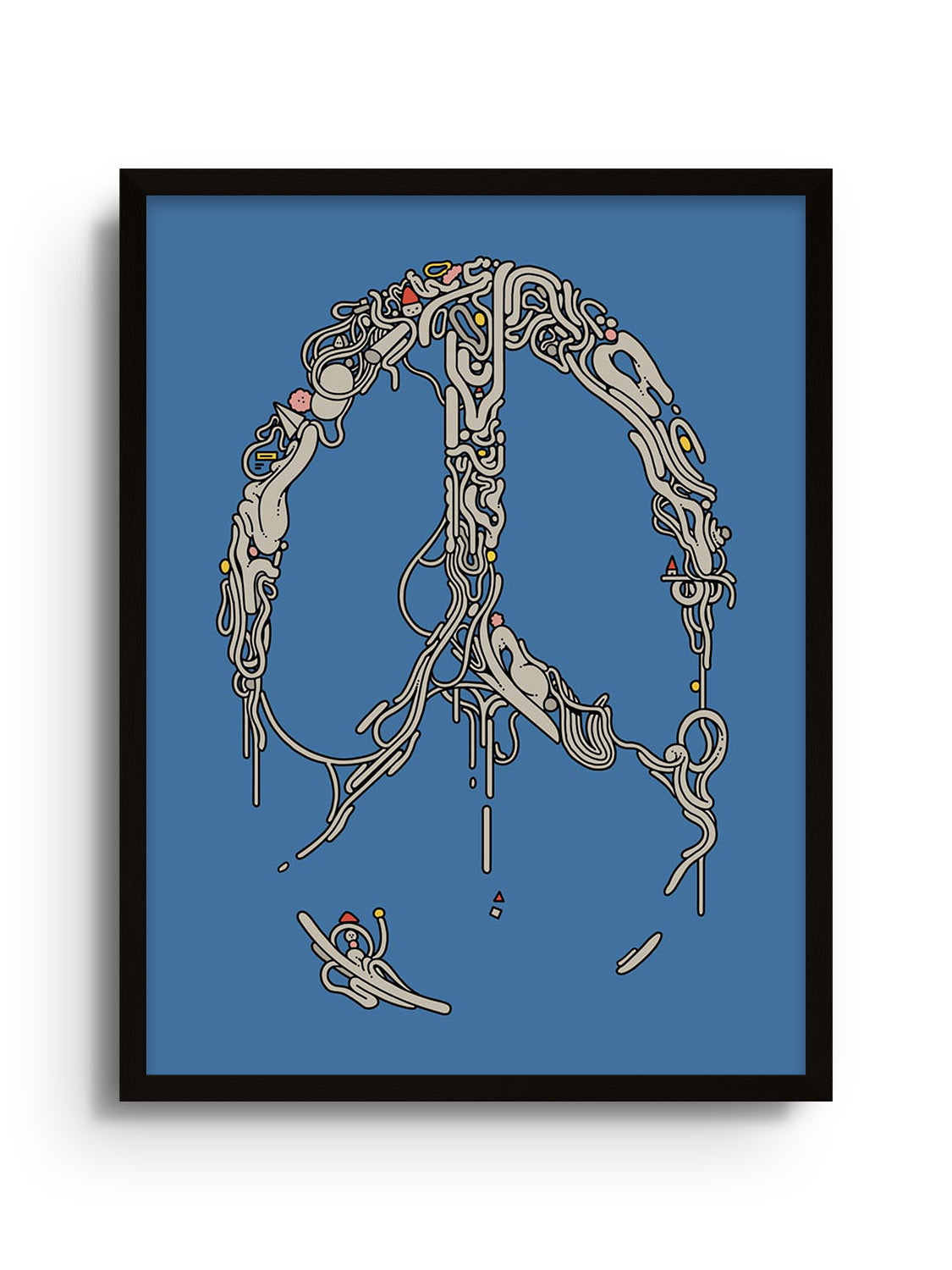 Fine art print "Peach" by Ori Toor displayed in black frame. |frame=Black Frame|