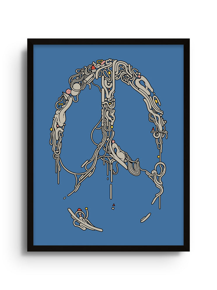 Fine art print "Peach" by Ori Toor displayed in black frame. |frame=Black Frame|