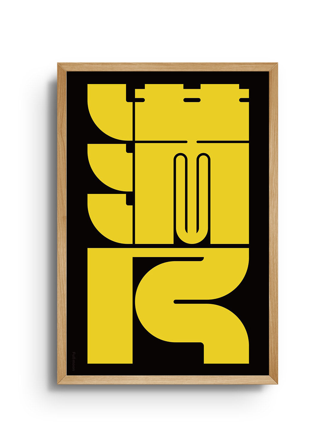 "満月#2 (Full Moon)" by Kenichi Minami, fine art print in Natural Frame. |frame=Natural Frame|