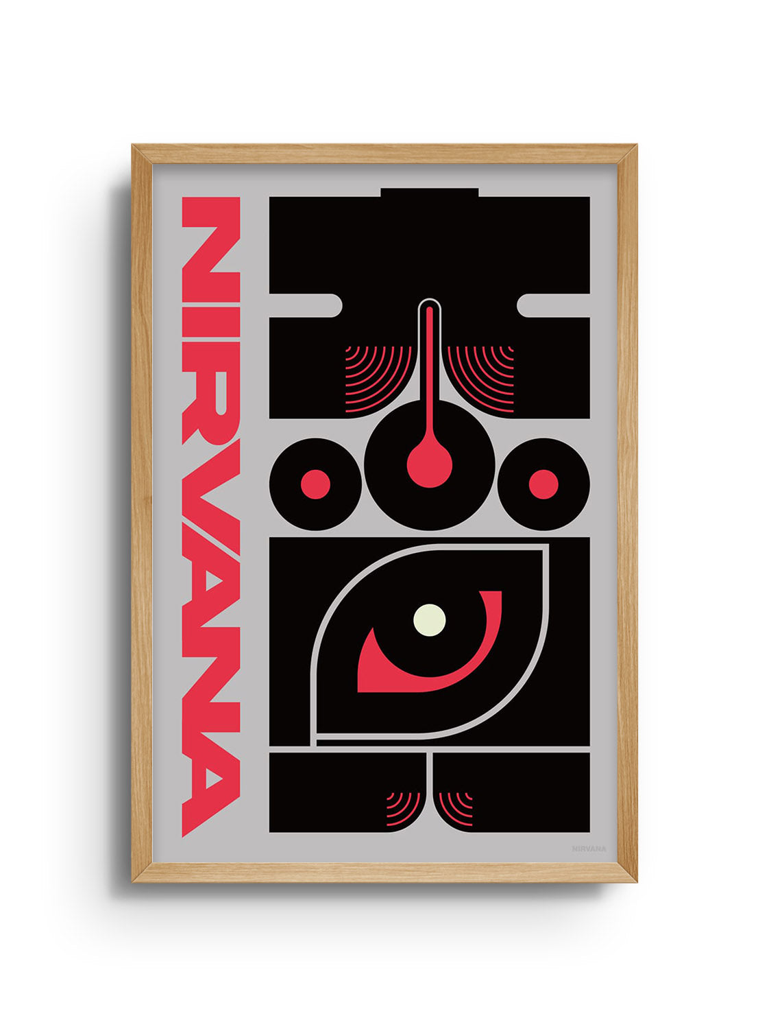 "Fine art print '大覚#1 (nirvana)' by Kenichi Minami in natural frame, showcasing abstract design and serene composition." |frame=Natural Frame|