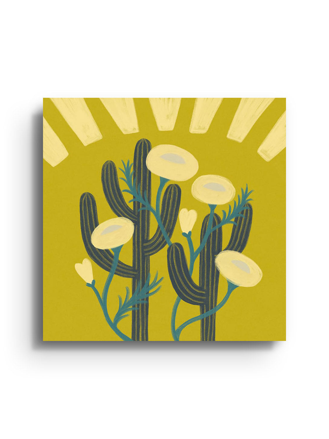 "Sunrise Cactai" by Sophia Sky, fine art print, unframed, showcasing vibrant cacti at sunrise. |frame=Unframed|