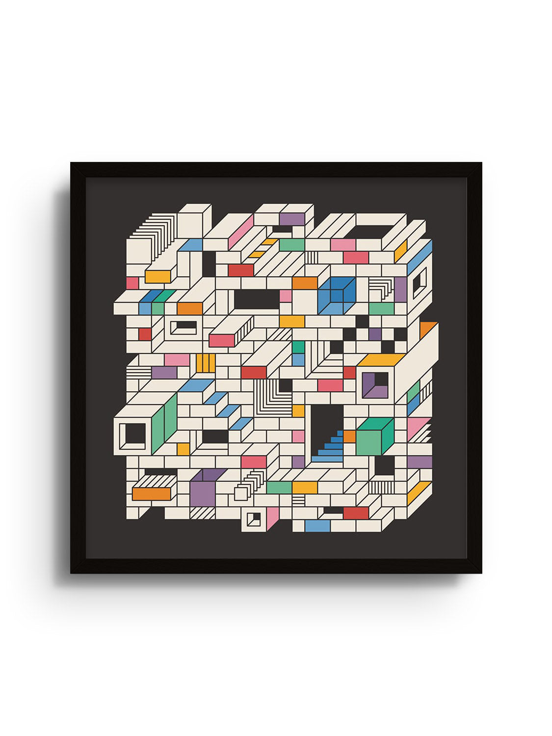 Fine art print "Mental Block 06" by Rick Crane in black frame. |frame=Black Frame|