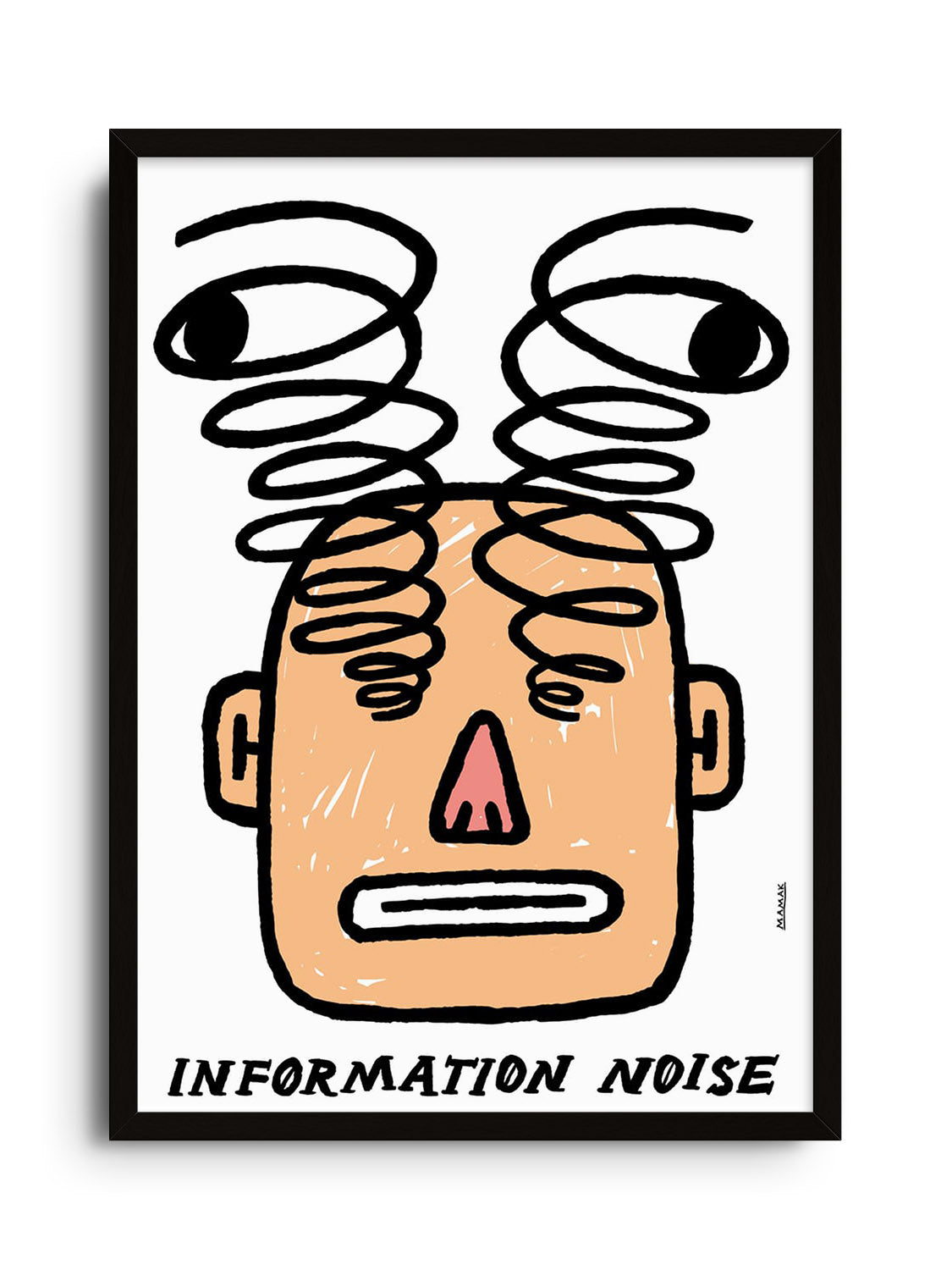 Fine art print "Information Noise" by Bartosz Mamak in black frame. |frame=Black Frame|
