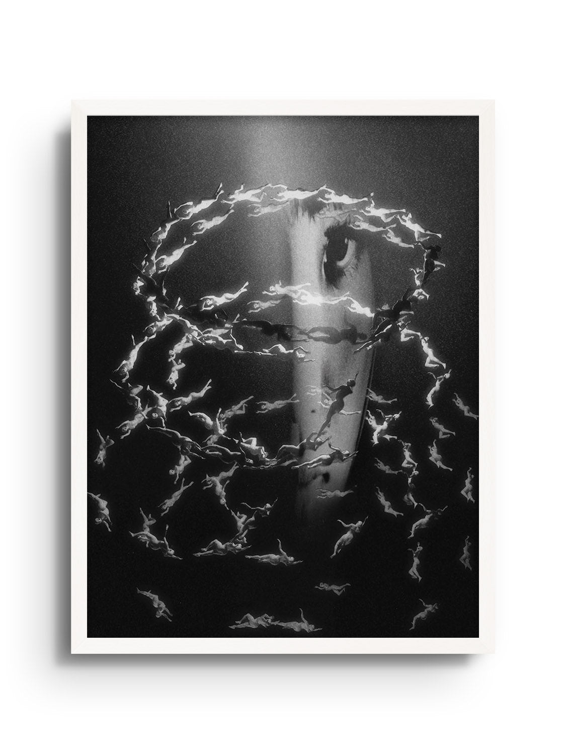 Year of the Snake by denisa rahma fine art print in white frame.