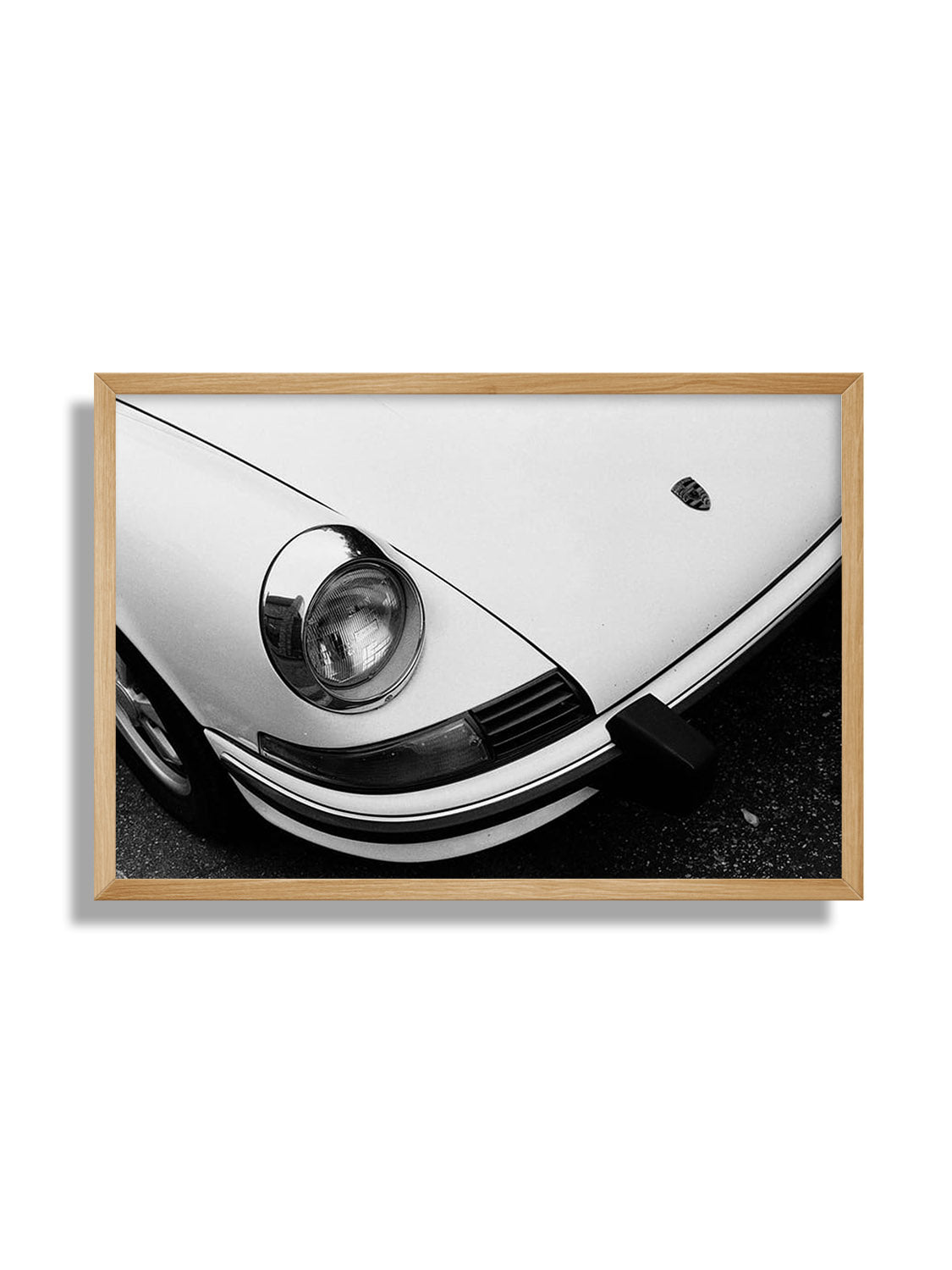 "Porsche Curves" by Adam Sherrett in Natural Frame, fine art print display. |frame=Natural Frame|