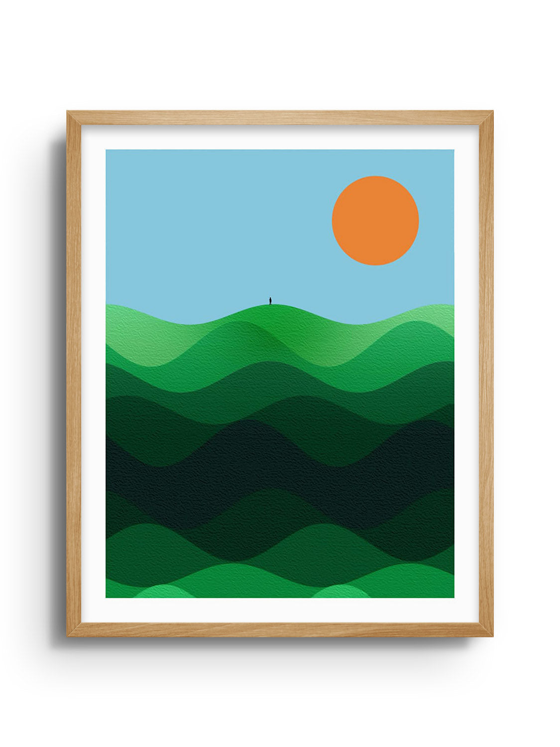 Fine art print "A Quiet Ascent" by Michael Strevens displayed in a Natural Frame. |frame=Natural Frame|