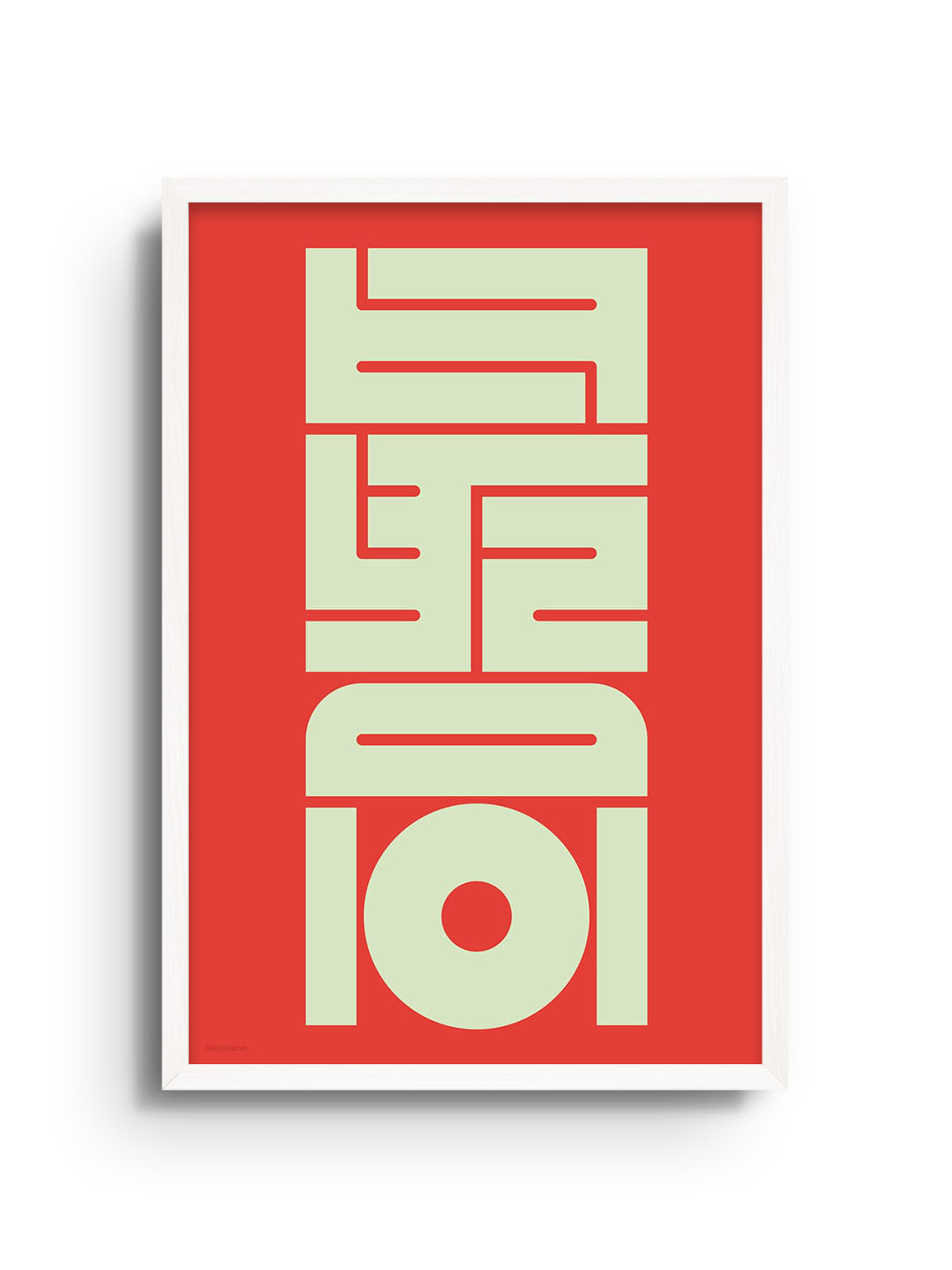 "最高#2 (Awesome)" by Kenichi Minami, fine art print in white frame. |frame=White Frame|