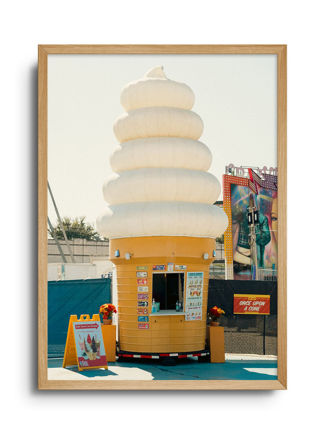 Fine art print "Once Upon A Cone" by Philip Jobling in Natural Frame.