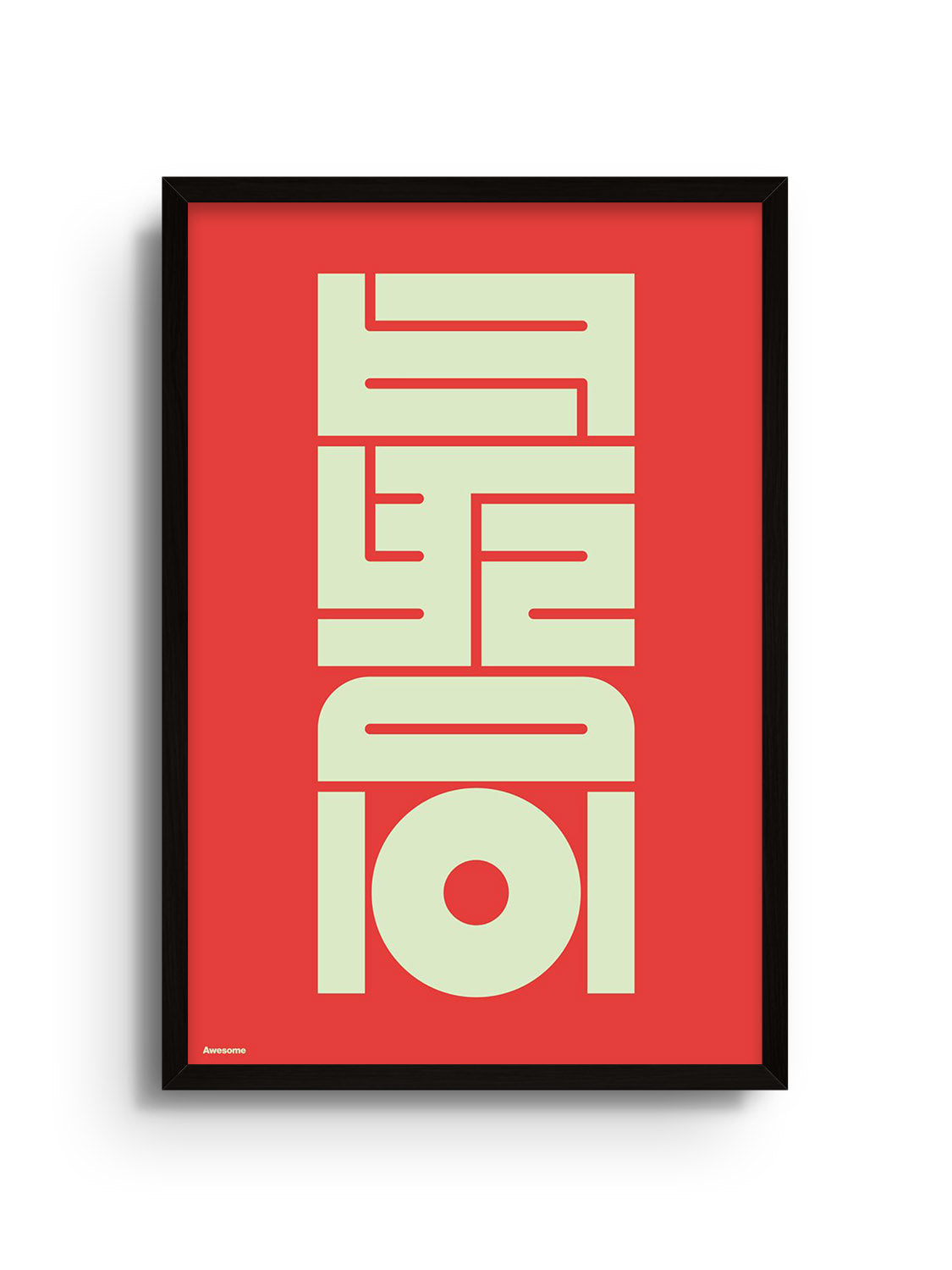 "最高#2 (Awesome)" by Kenichi Minami, fine art print in black frame