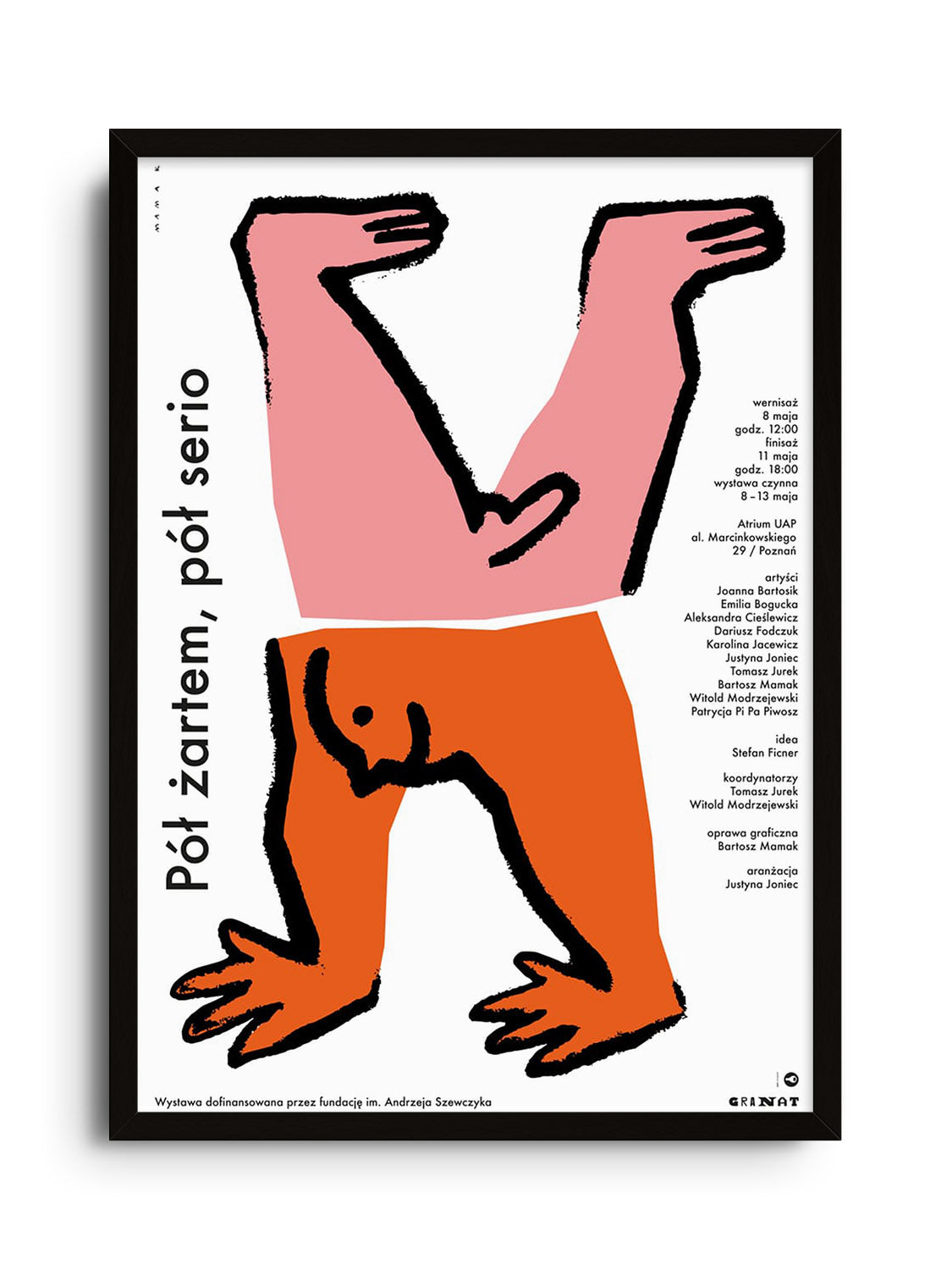 "Half Joking Half Serious" by Bartosz Mamak fine art print in black frame. |frame=Black Frame|