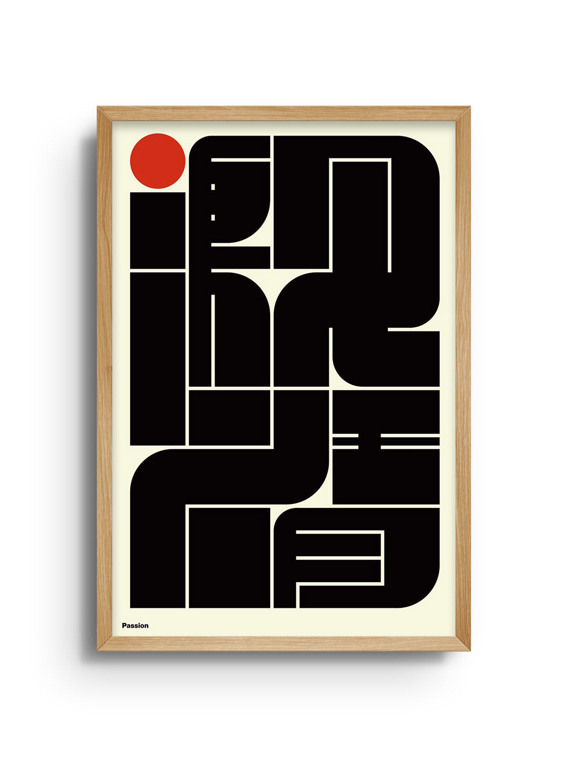 "激情 (Passion)" by Kenichi Minami in natural frame, fine art print, elegant design suitable for modern home decor.