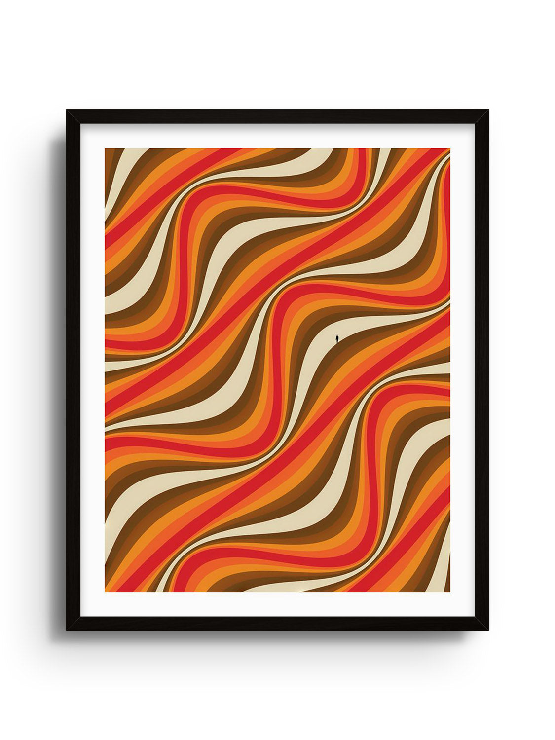 Fine art print "Chromaflow" by Michael Strevens in black frame.