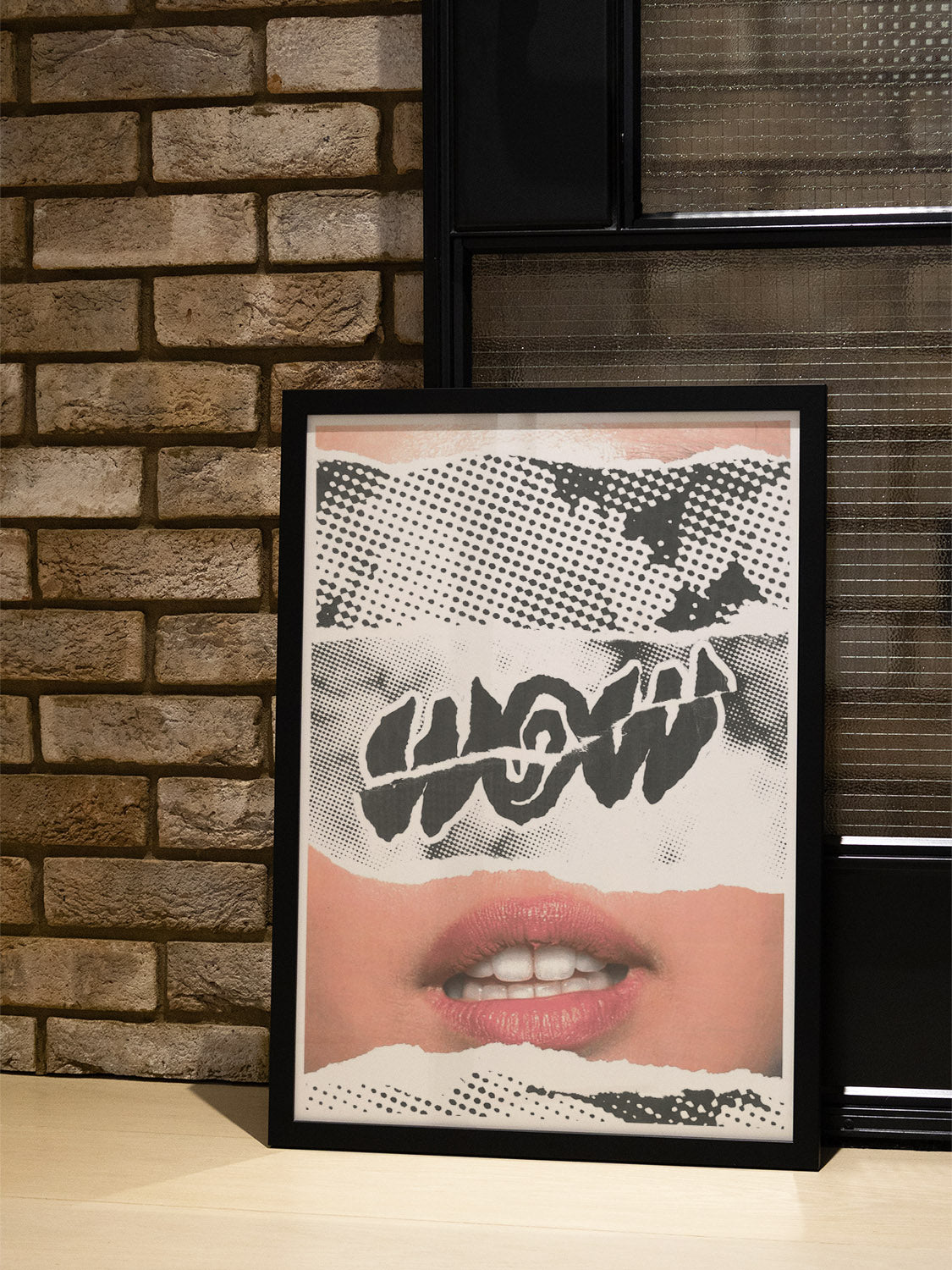 "WOW A1 size" by Chico Leong in black frame displayed in a modern interior setting, fine art print. |type=lifestyle|