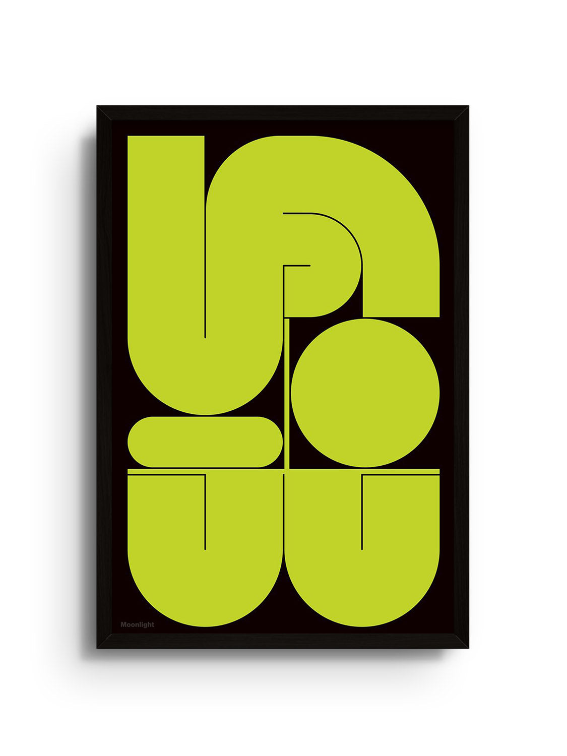 "月光 (Moonlight)" by Kenichi Minami fine art print in black frame