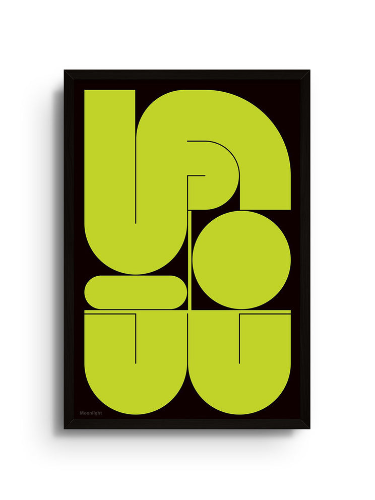 "月光 (Moonlight)" by Kenichi Minami fine art print in black frame