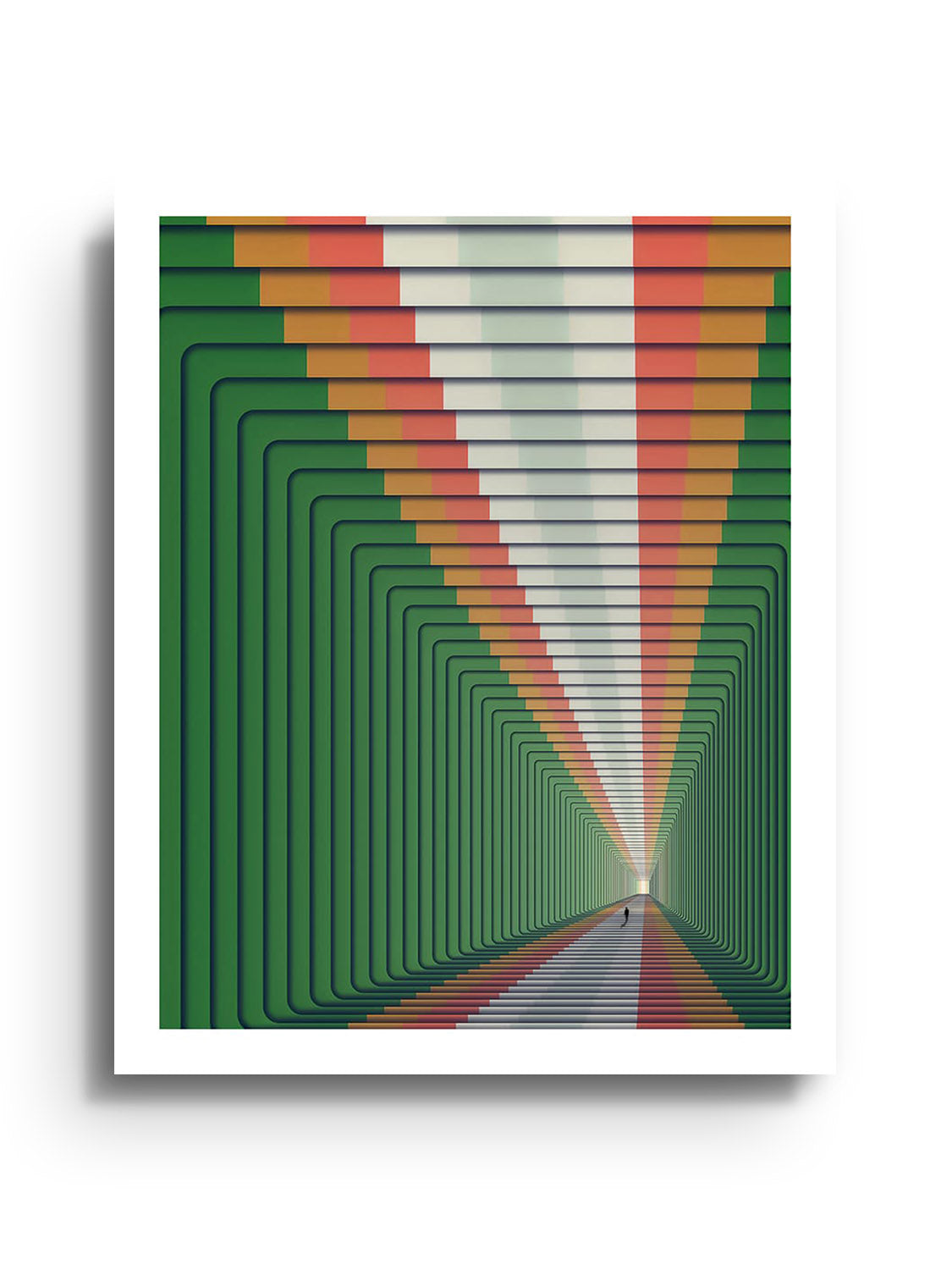 "Legacy User" by Michael Strevens, unframed fine art print displaying a dynamic composition, vivid colors, and abstract fo... |frame=Unframed|