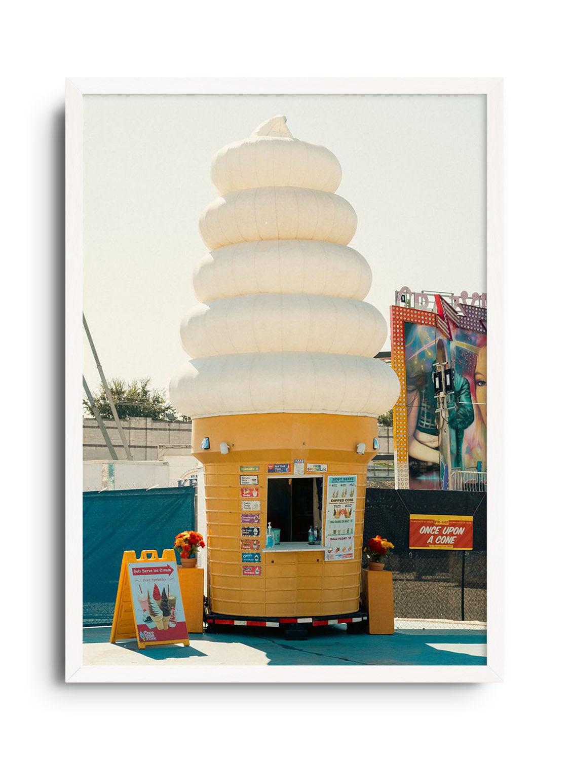 Fine art print "Once Upon A Cone" by Philip Jobling in white frame.
