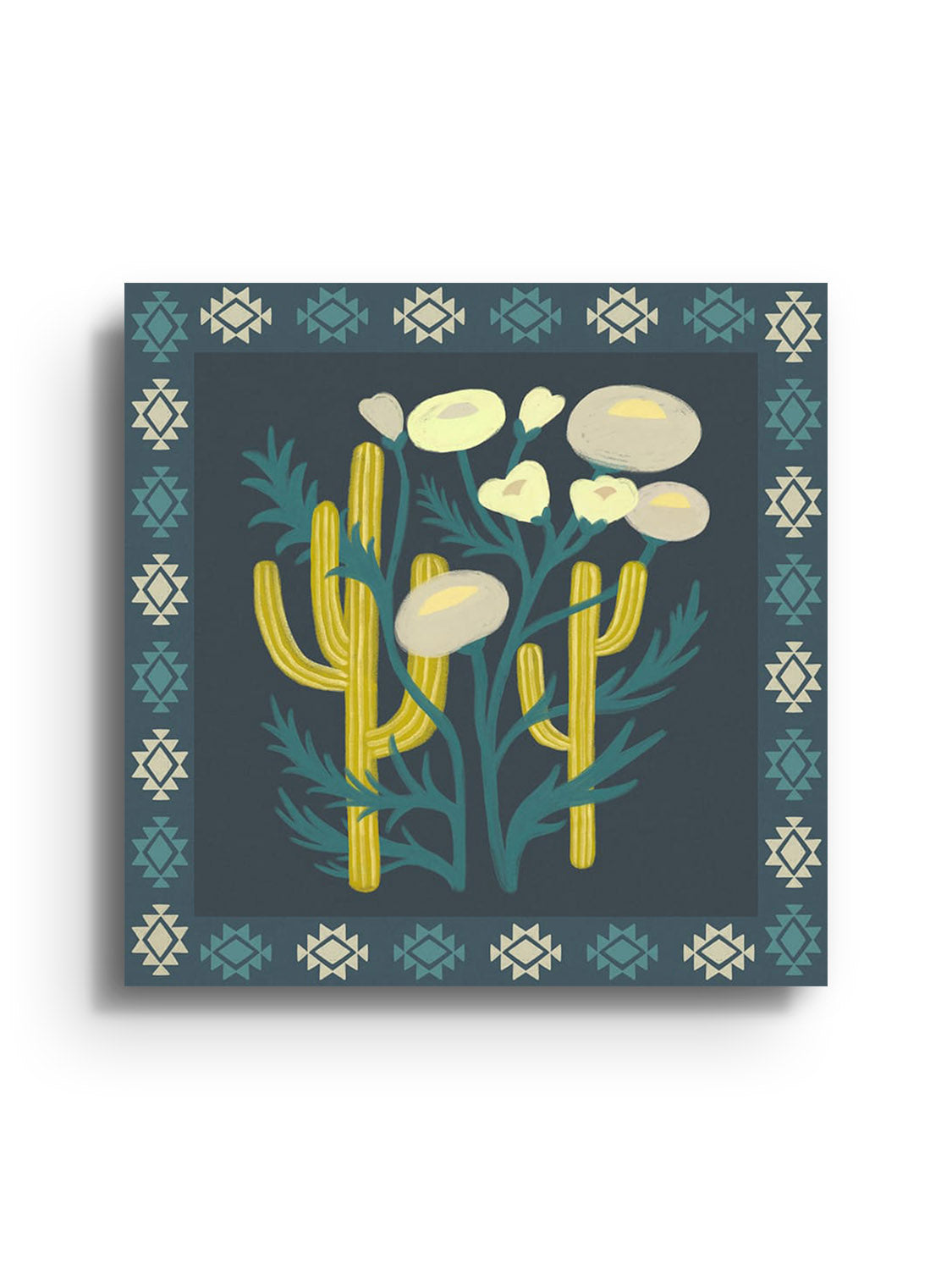"Cactus Bloom" by Sophia Sky, unframed fine art print featuring a blooming cactus on a minimalist background. |frame=Unframed|