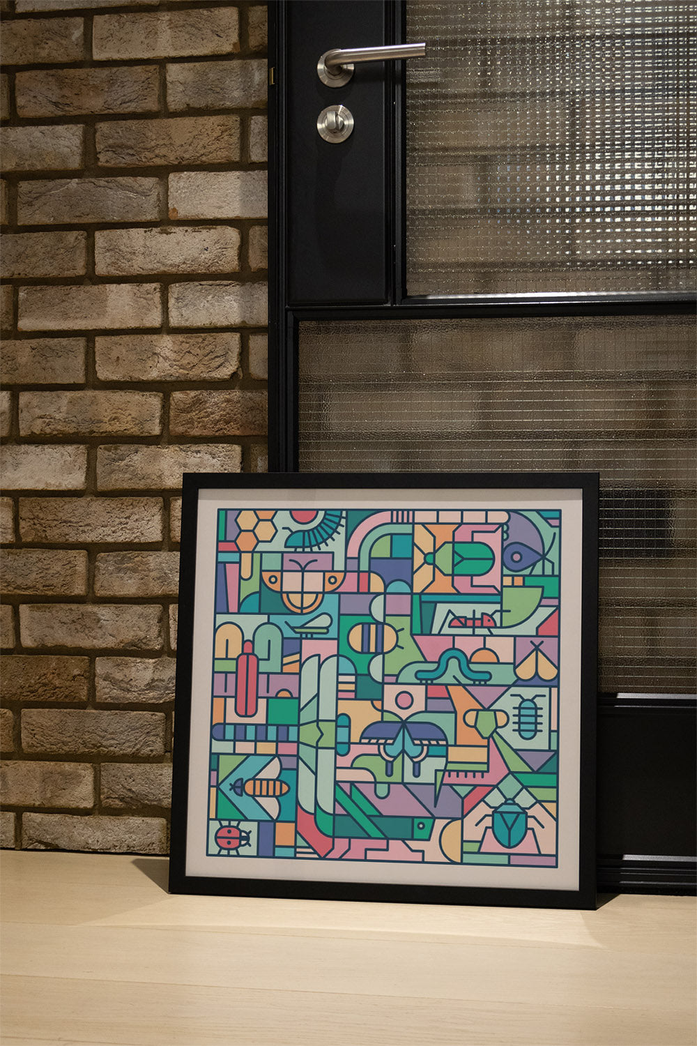 "Nature Study – Entomology by Rick Crane in black frame displayed in stylish interior" |type=lifestyle|