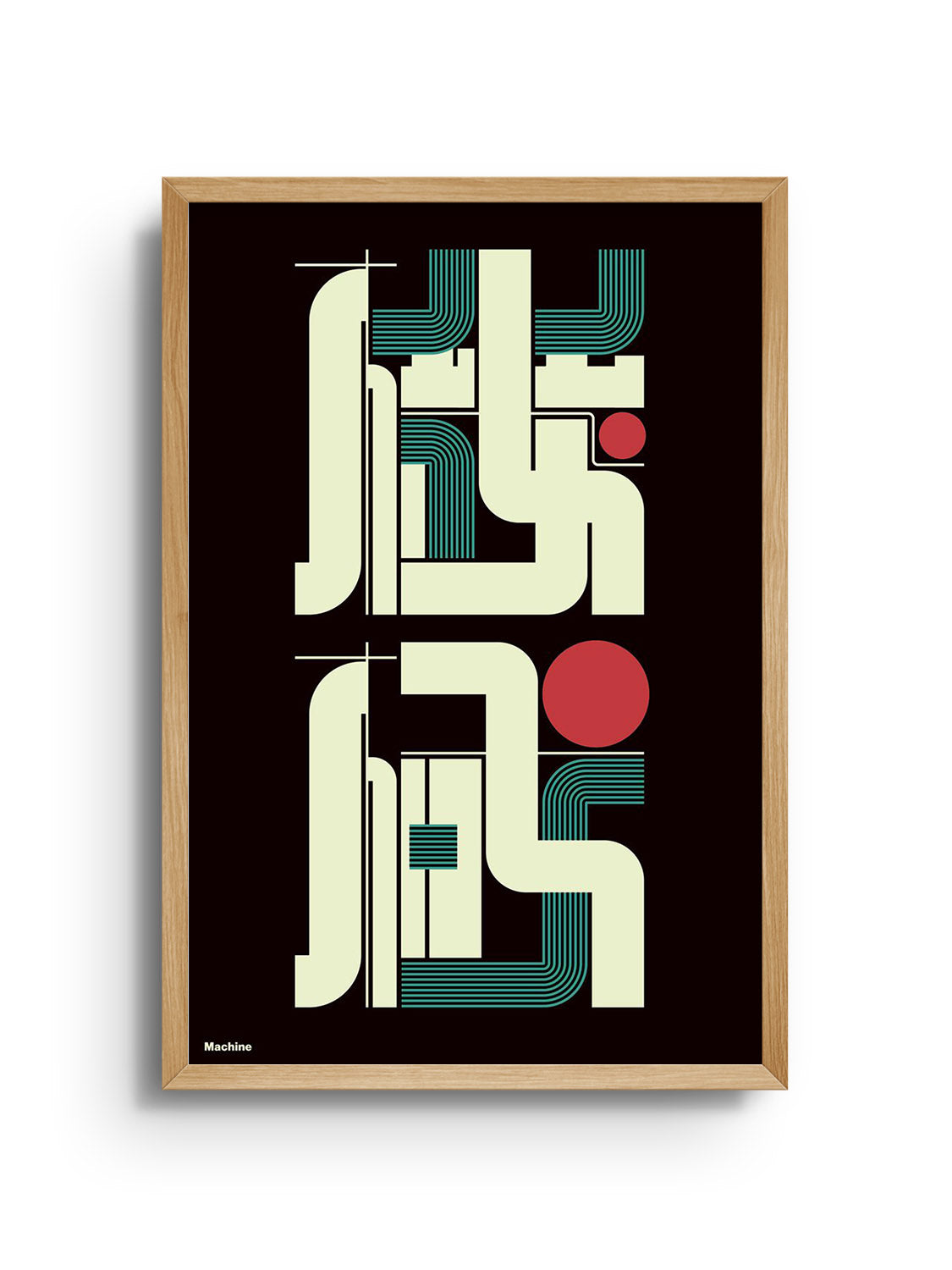 "機械#2 (Machine)" by Kenichi Minami in Natural Frame, fine art print