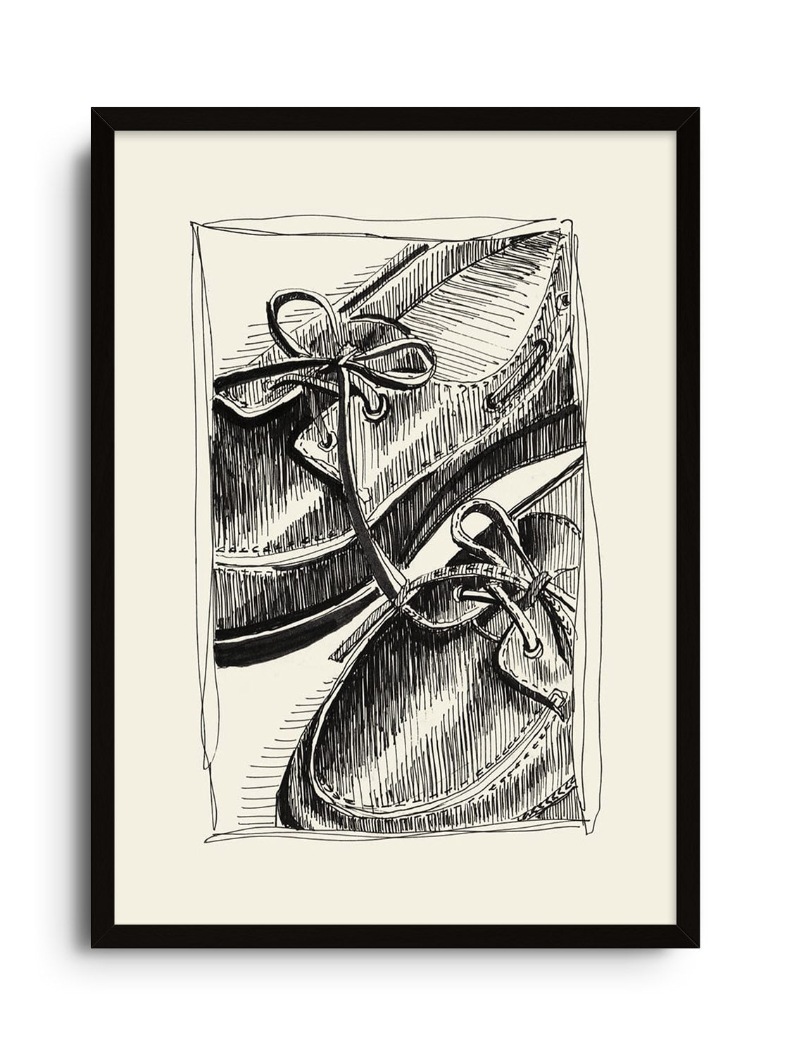 Fine art print "Boat Shoes" by Emma Louise in Black Frame. |frame=Black Frame|
